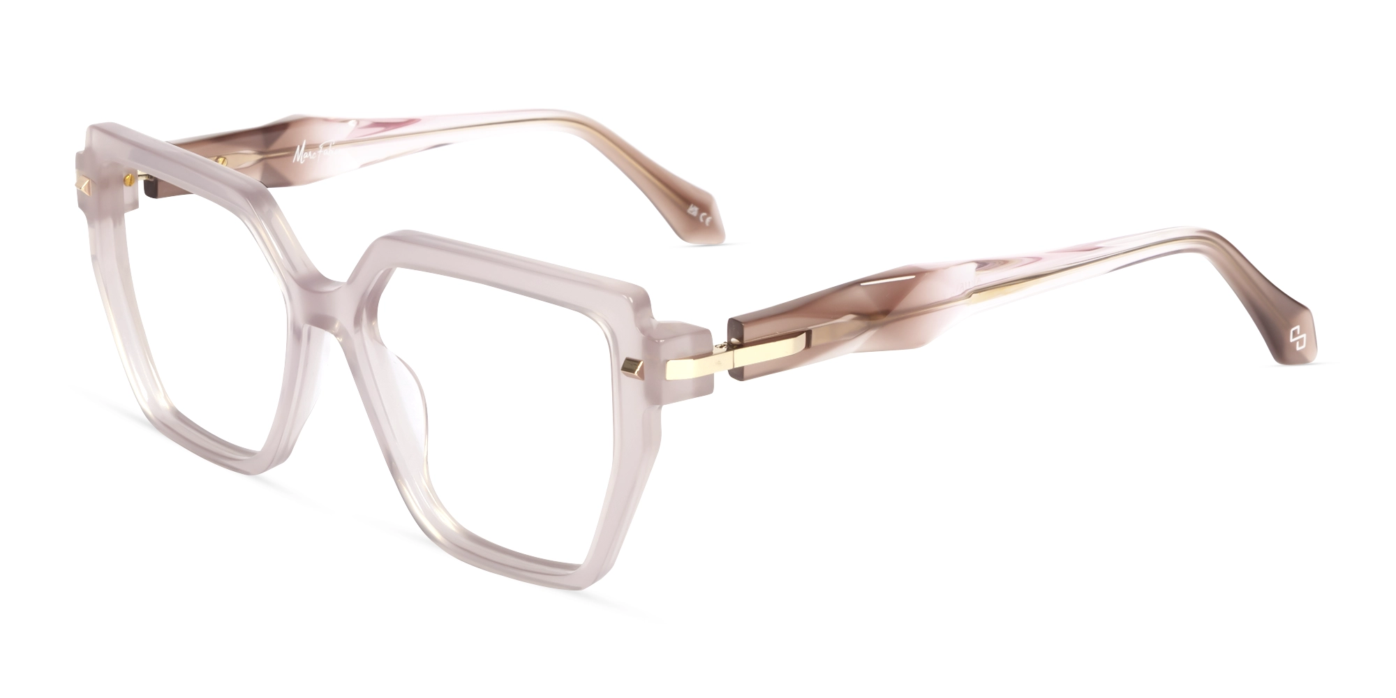 Wispy Pink Geometric Glasses For Women-2