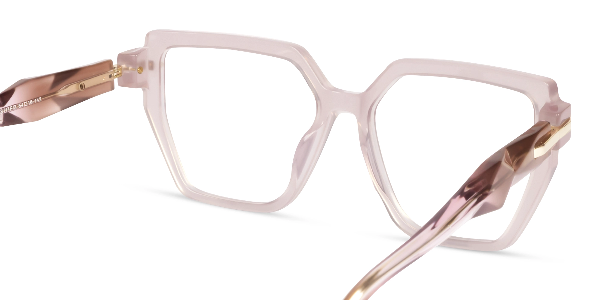 Wispy Pink Geometric Glasses For Women-4