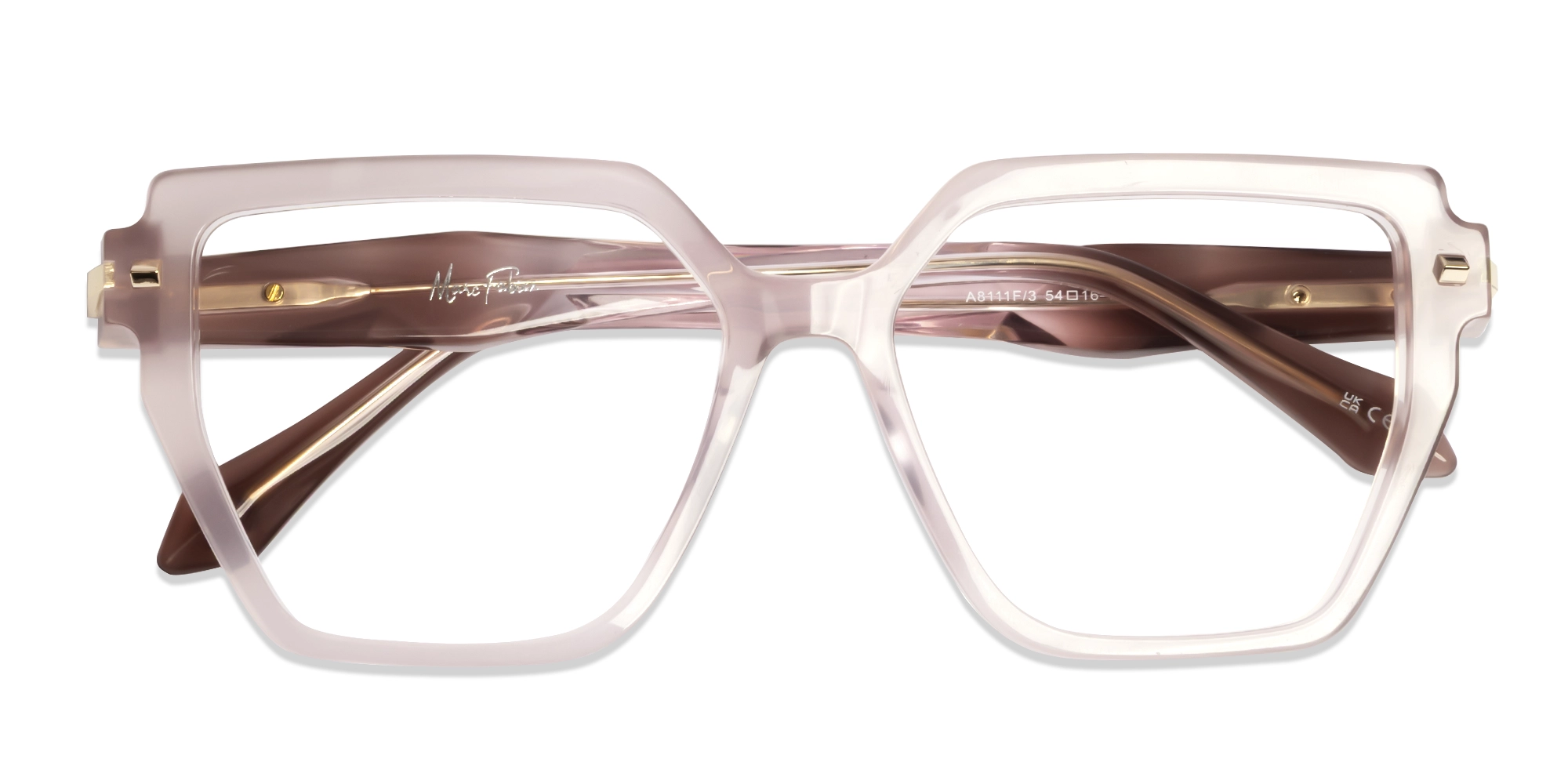 Wispy Pink Geometric Glasses For Women-5