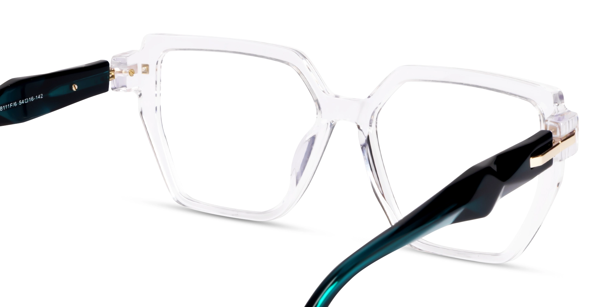 Crystal Clear Geometric Glasses For Women-4