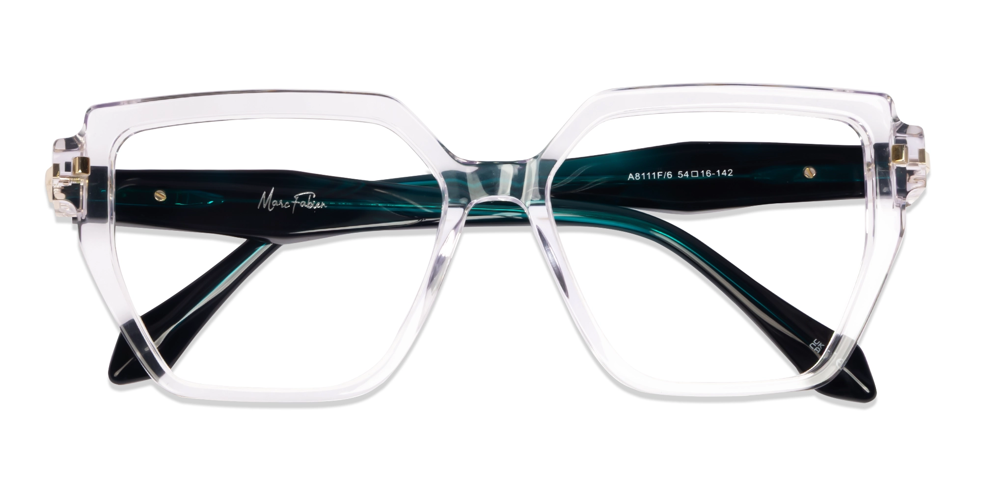 Crystal Clear Geometric Glasses For Women-5