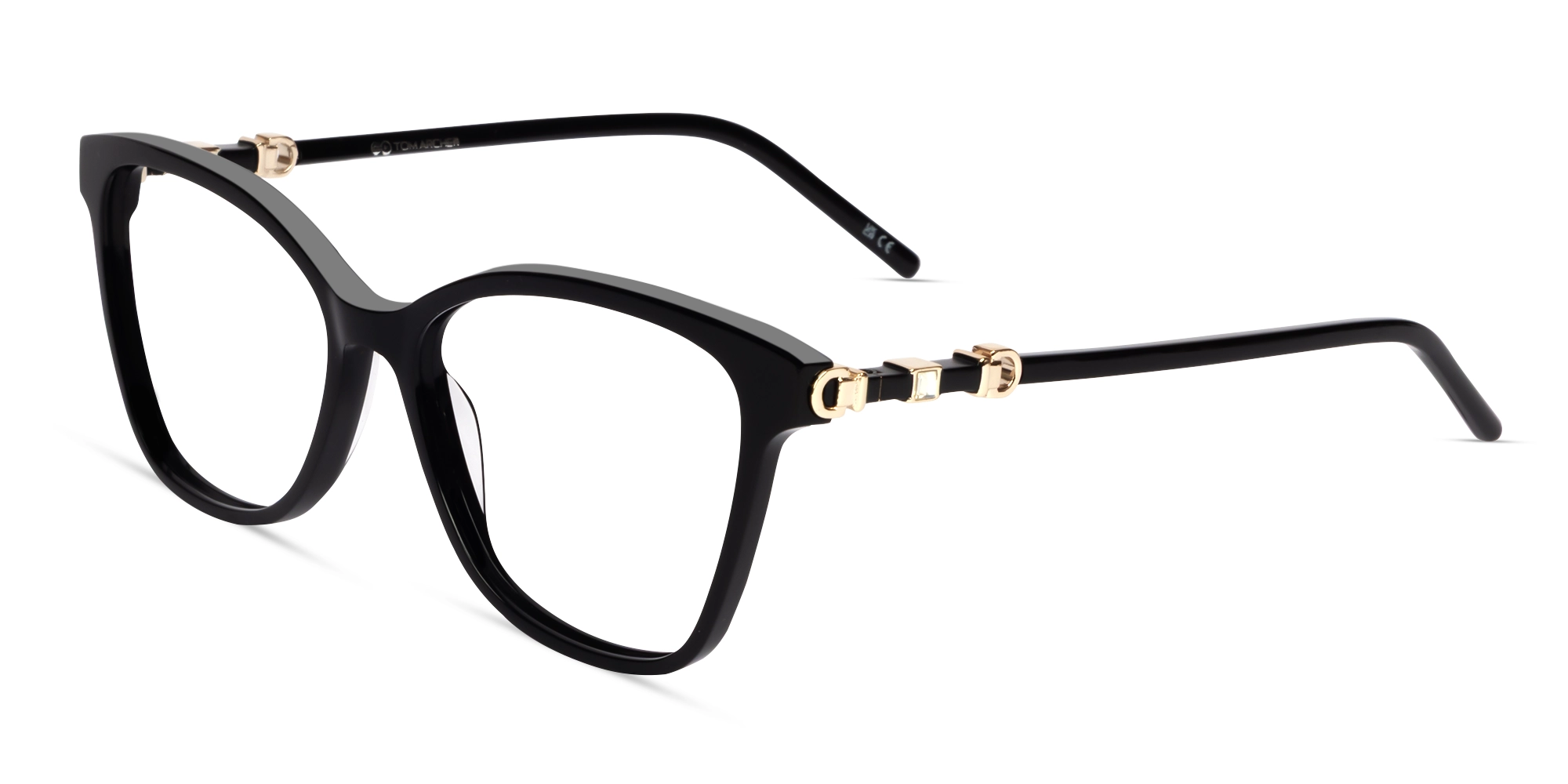 Black Cateye Fullrim Acetate Glasses-2