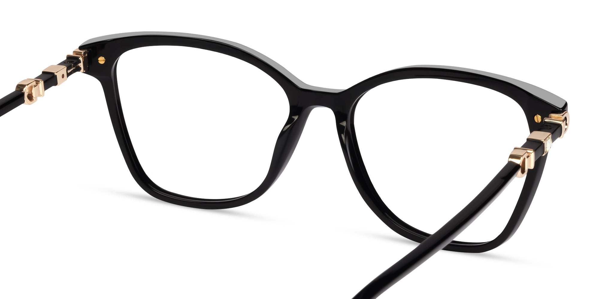 Black Cateye Fullrim Acetate Glasses-4