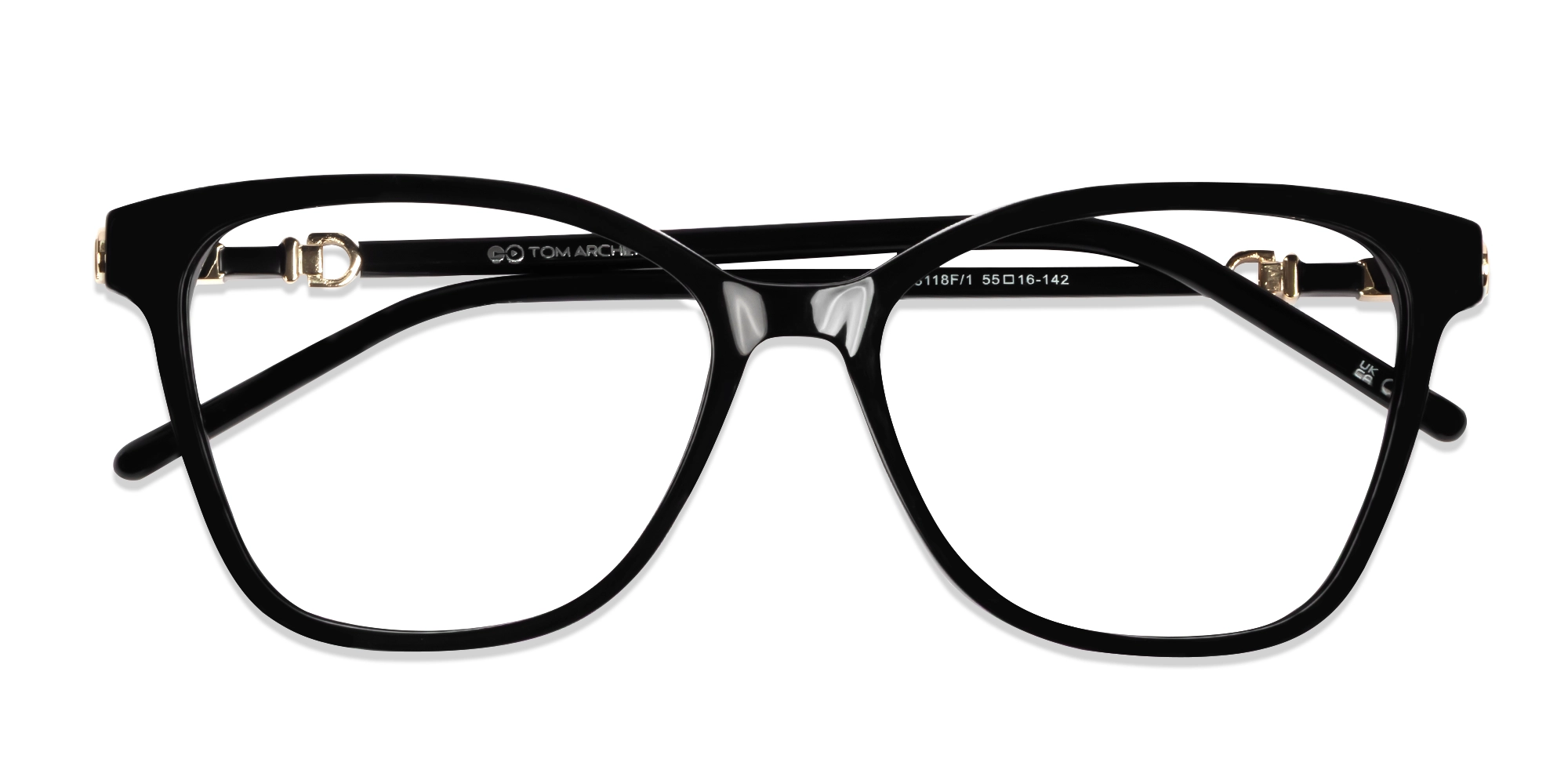 Black Cateye Fullrim Acetate Glasses-5