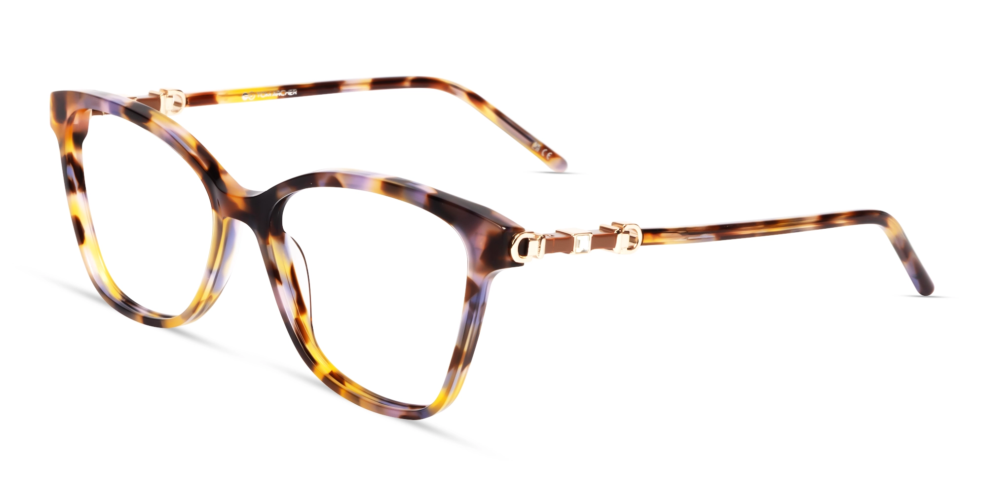Seashore Tortoise Cateye Fullrim Acetate Glasses-2