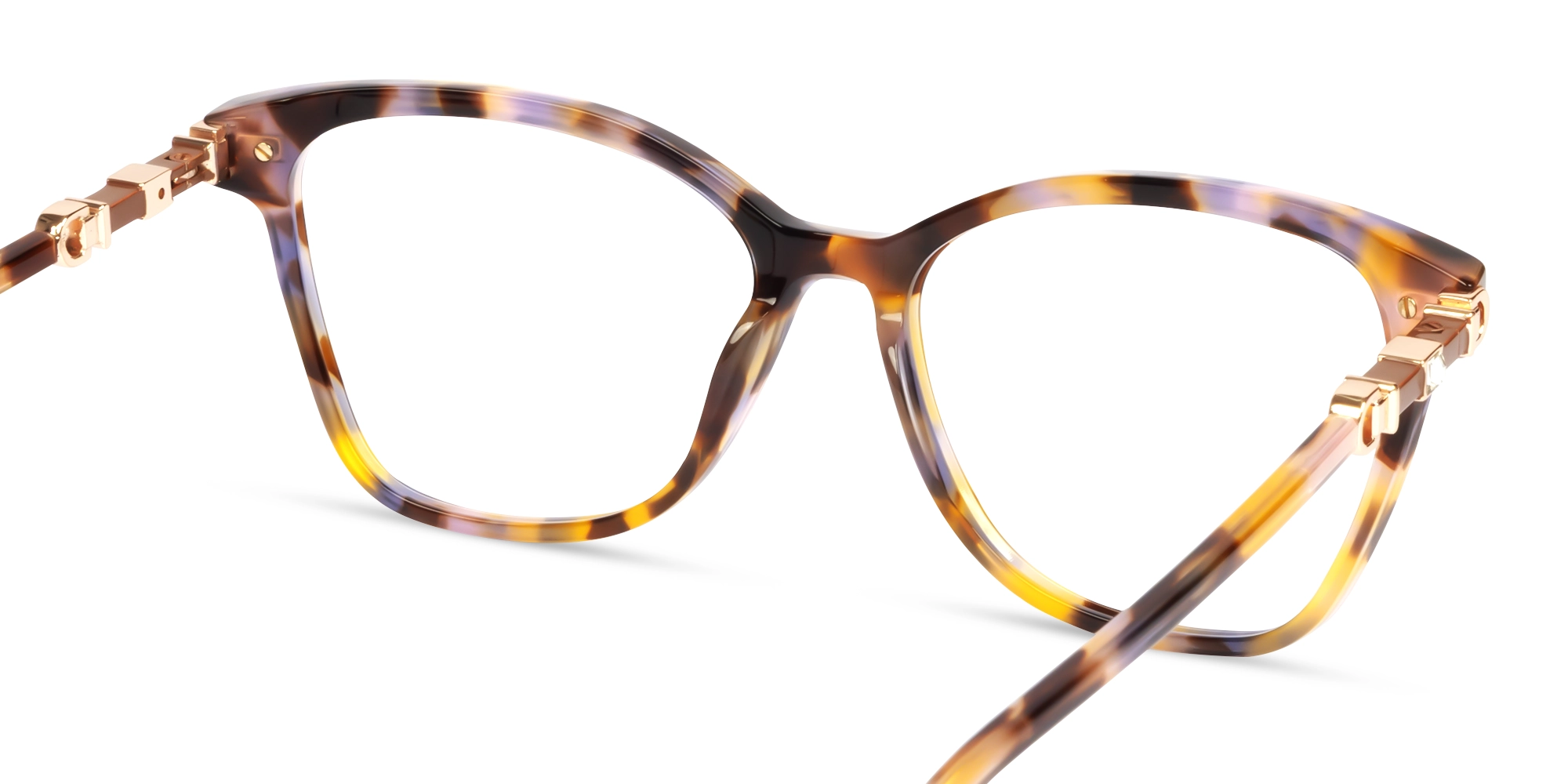 Seashore Tortoise Cateye Fullrim Acetate Glasses-4
