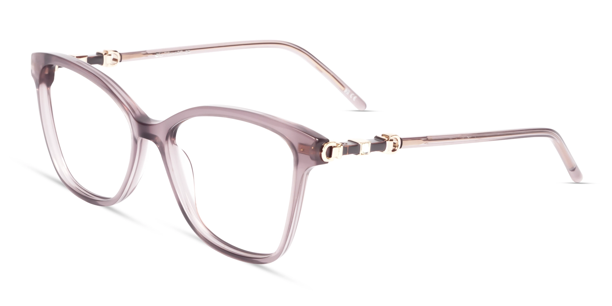Crystal Grey Fullrim Cateye Female Glasses-2