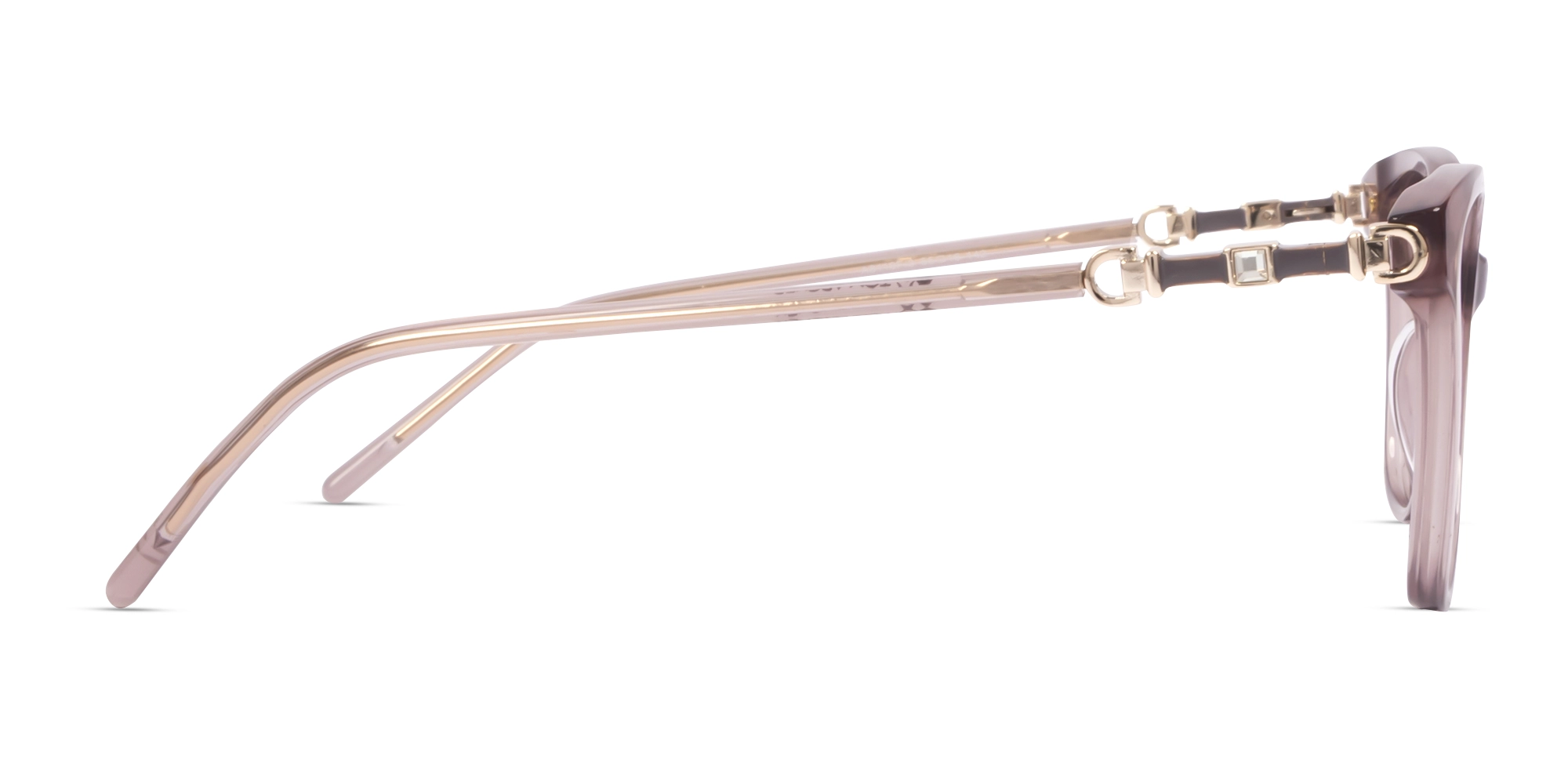 Crystal Grey Fullrim Cateye Female Glasses-3