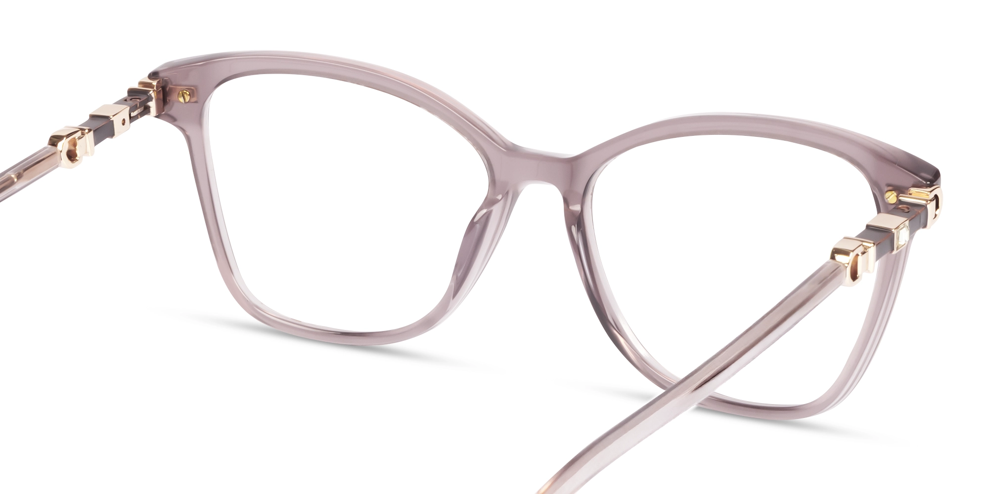 Crystal Grey Fullrim Cateye Female Glasses-4