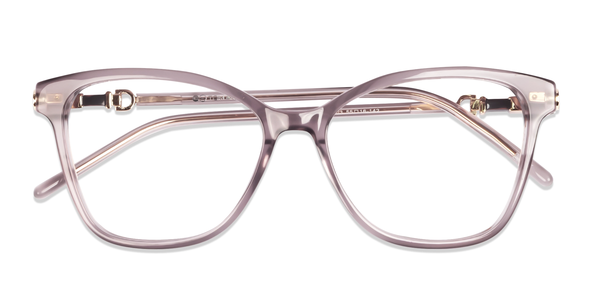 Crystal Grey Fullrim Cateye Female Glasses-5