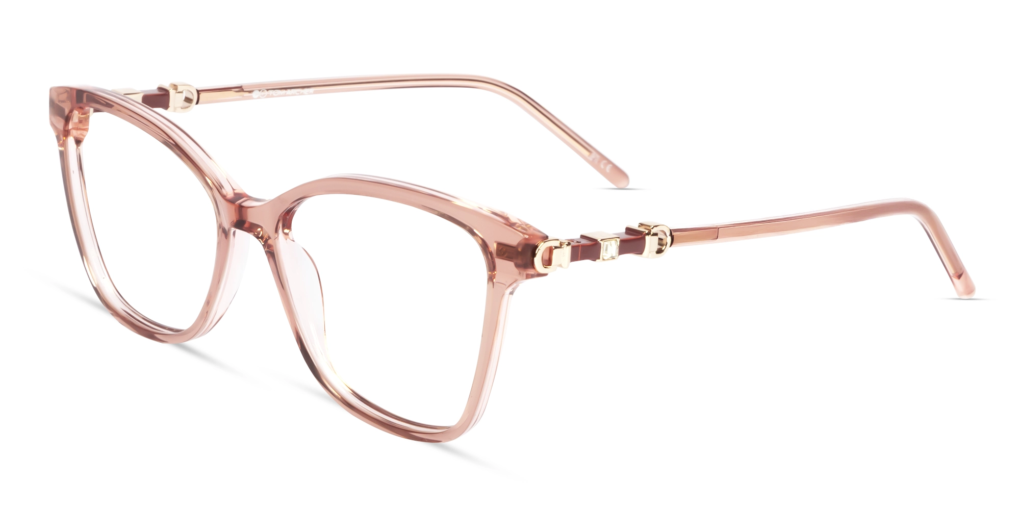 Crystal Brown Cateye Fullrim Acetate Glasses-2