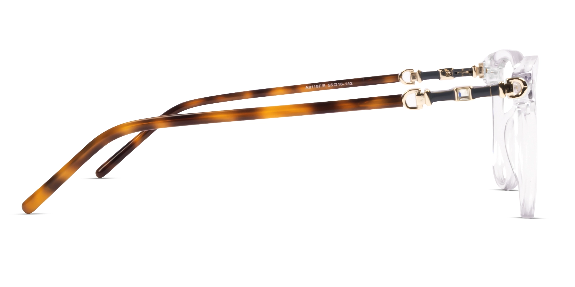 Crystal Clear Cateye Fullrim Acetate Glasses-3