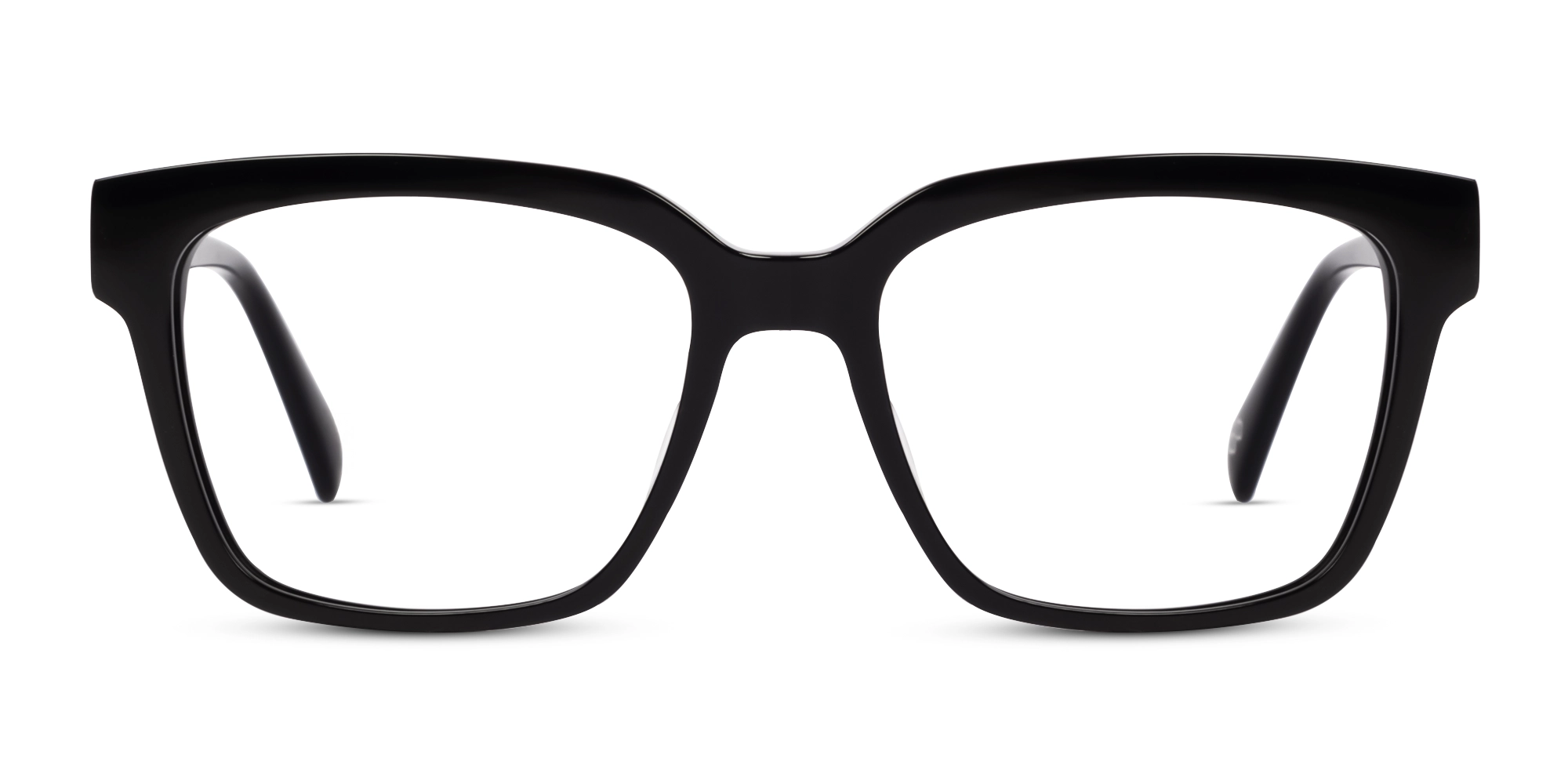 Black Square Acetate Full-Rim Glasses-1