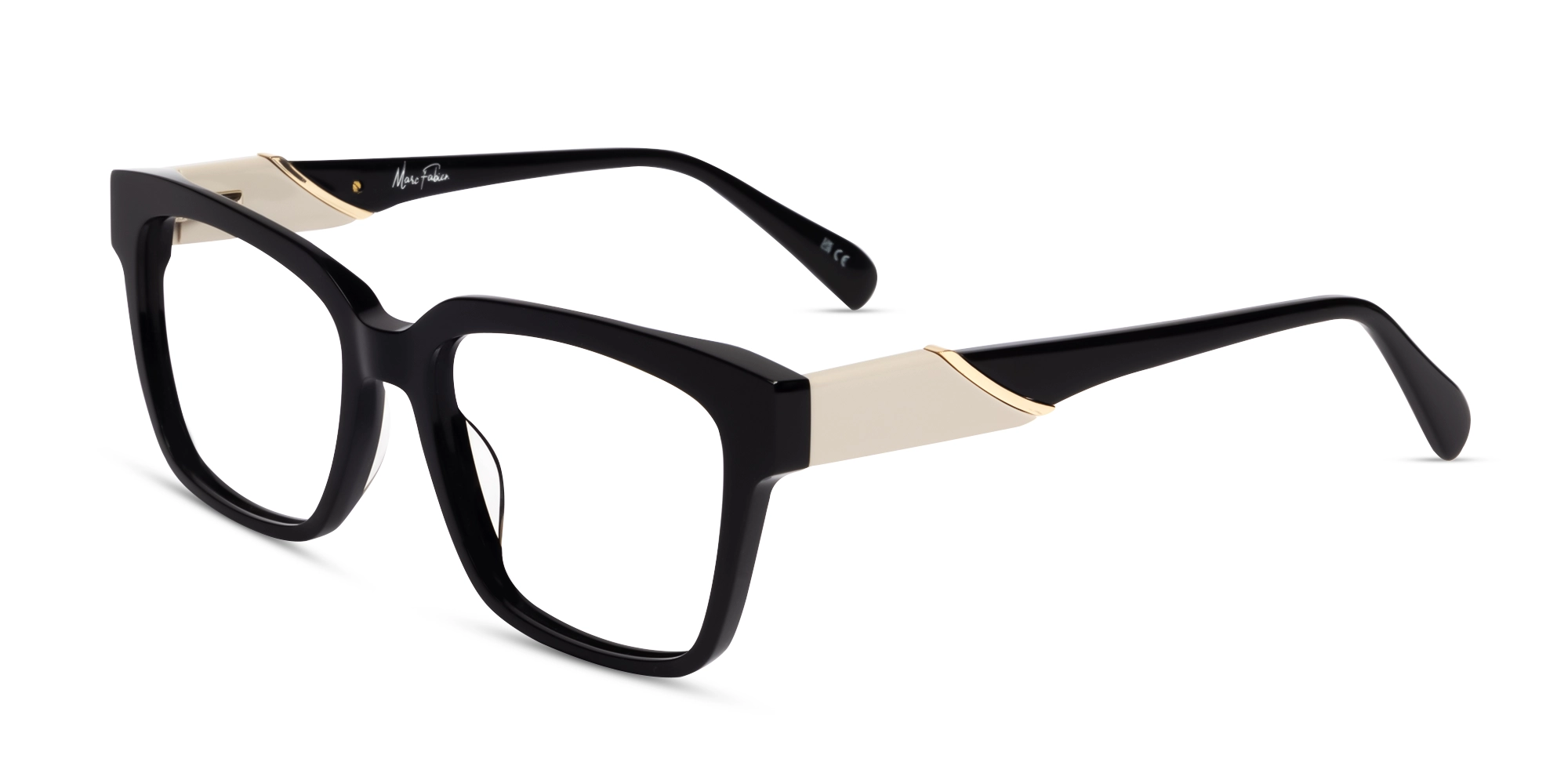 Black Square Acetate Full-Rim Glasses-3