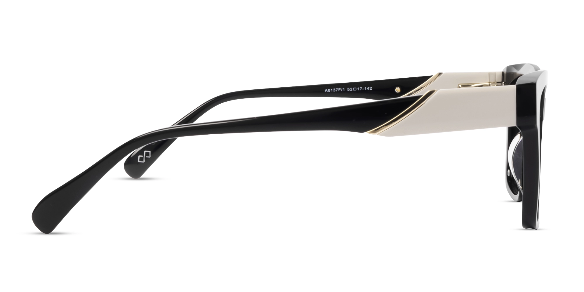 Black Square Acetate Full-Rim Glasses-4