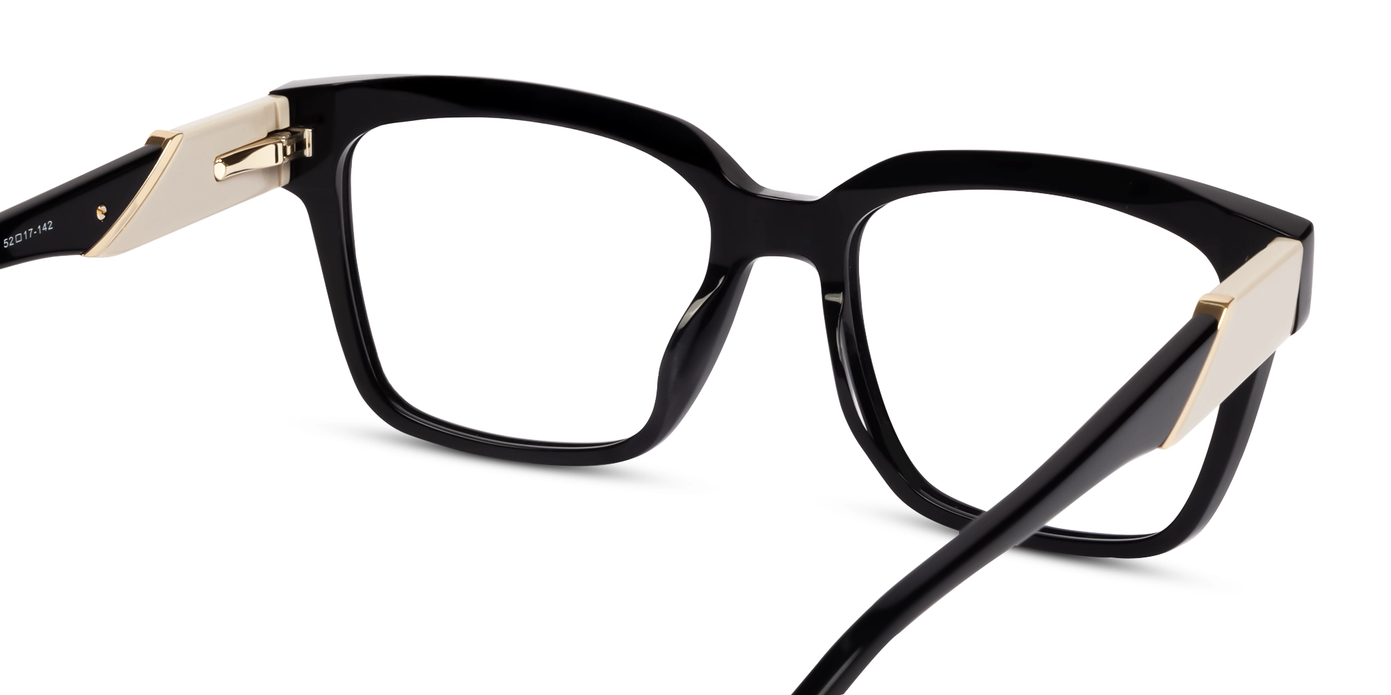 Black Square Acetate Full-Rim Glasses-5