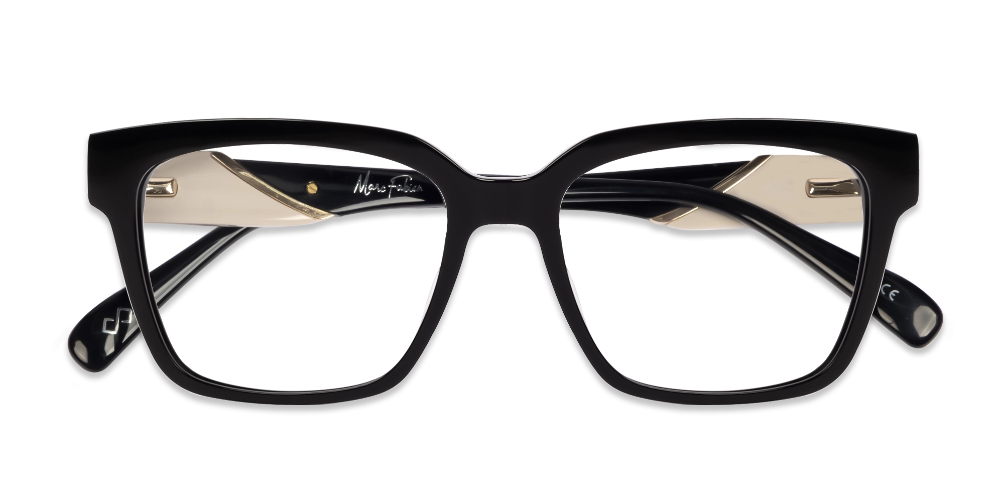 Black Square Acetate Full-Rim Glasses-6