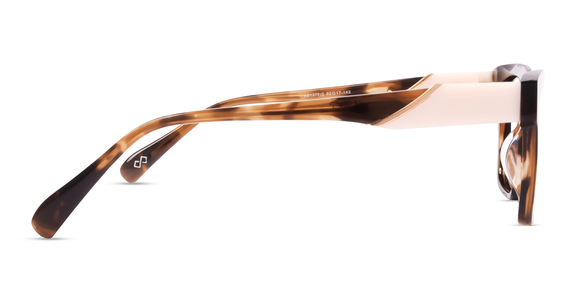 Brown Marble Square Acetate Full-Rim Glasses-4