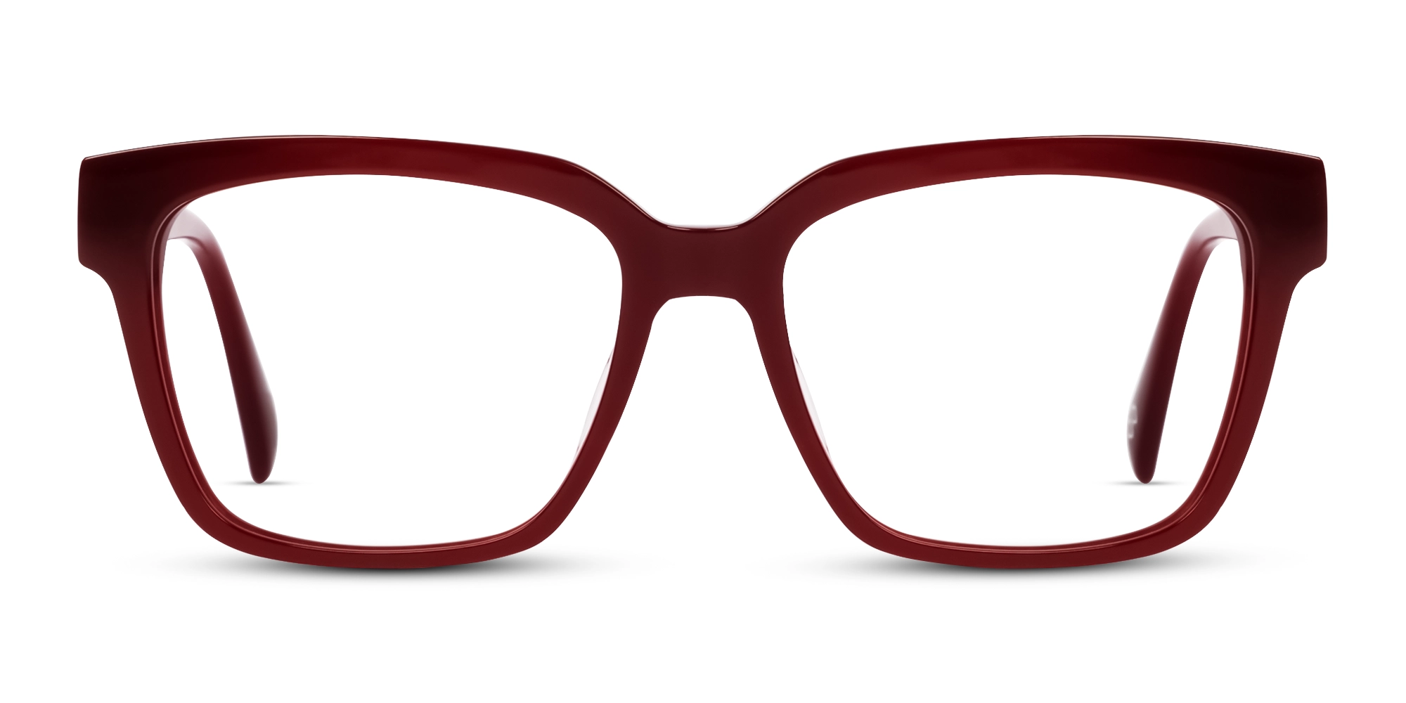 Dark Maroon Square Acetate Full-Rim Glasses-1