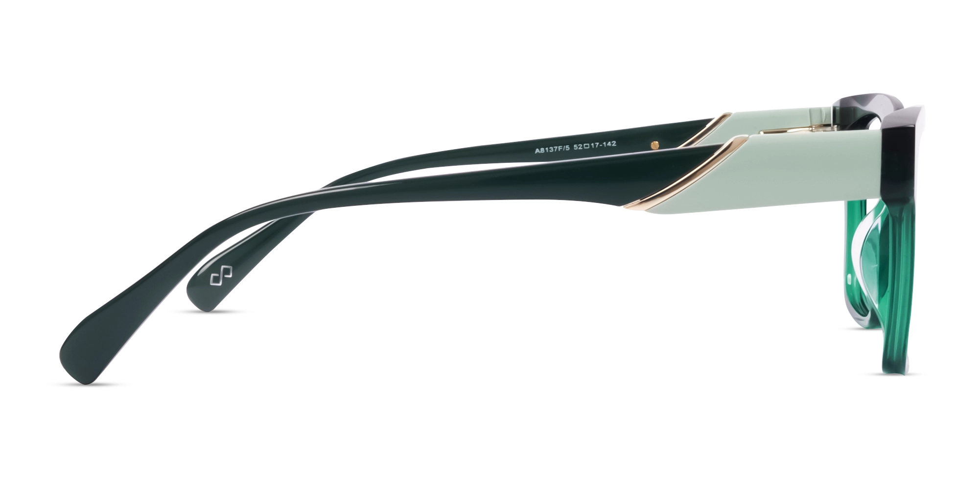 Crystal Teal Square Acetate Full-Rim Glasses-4