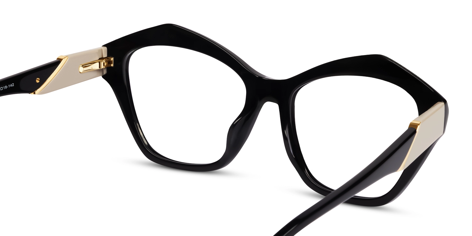 Black Cat-eye Acetate Glasses For Women-4