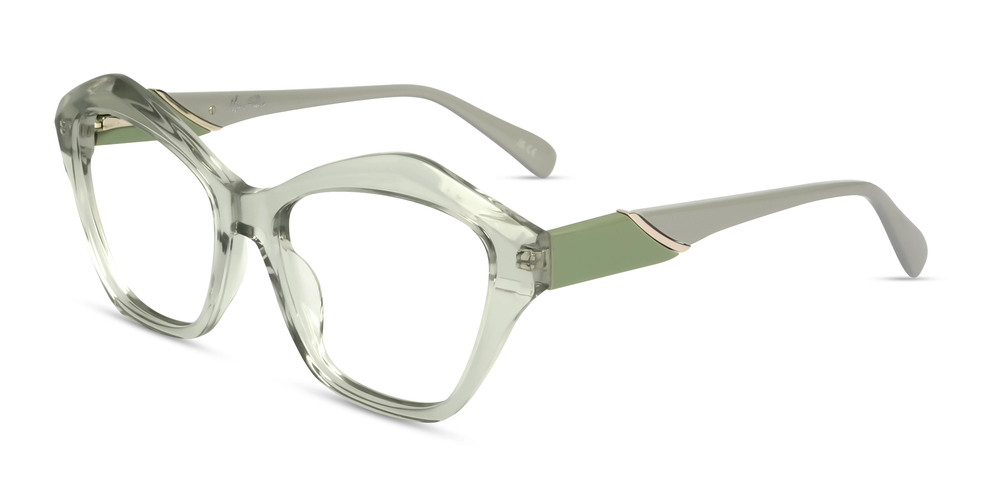 Crystal Clear Cat-eye Glasses For Women-2