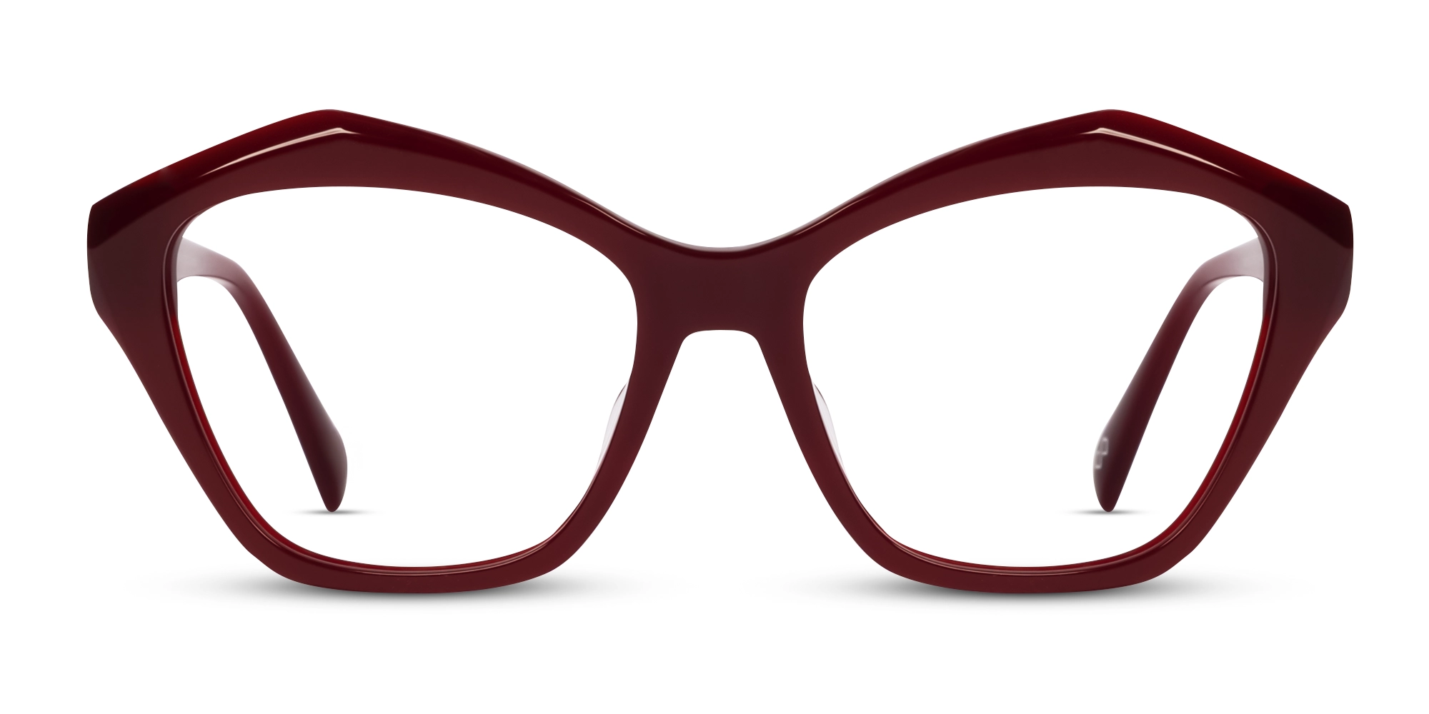Dark Maroon Cateye Glasses For Women-1