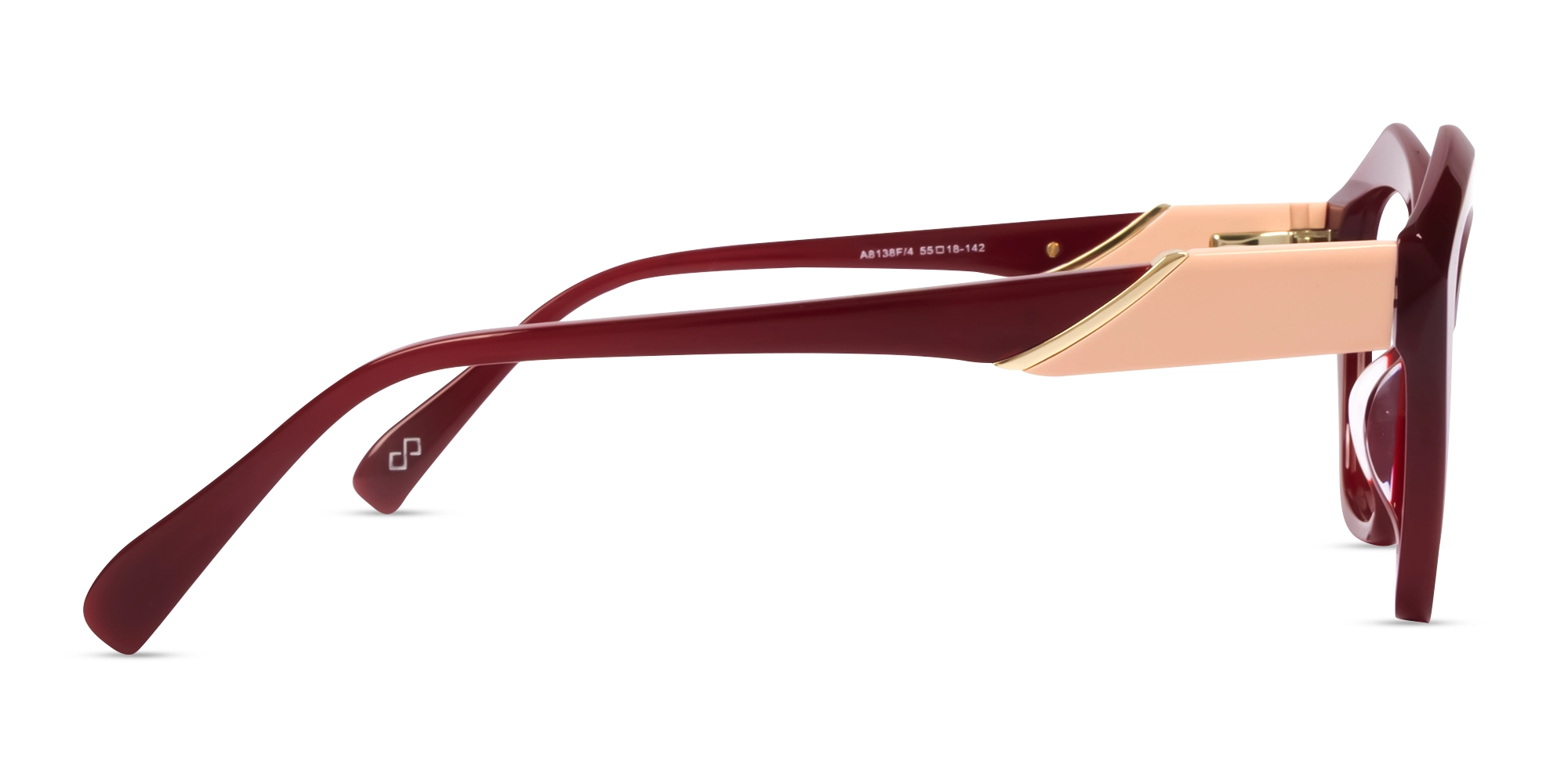 Dark Maroon Cateye Glasses For Women-3