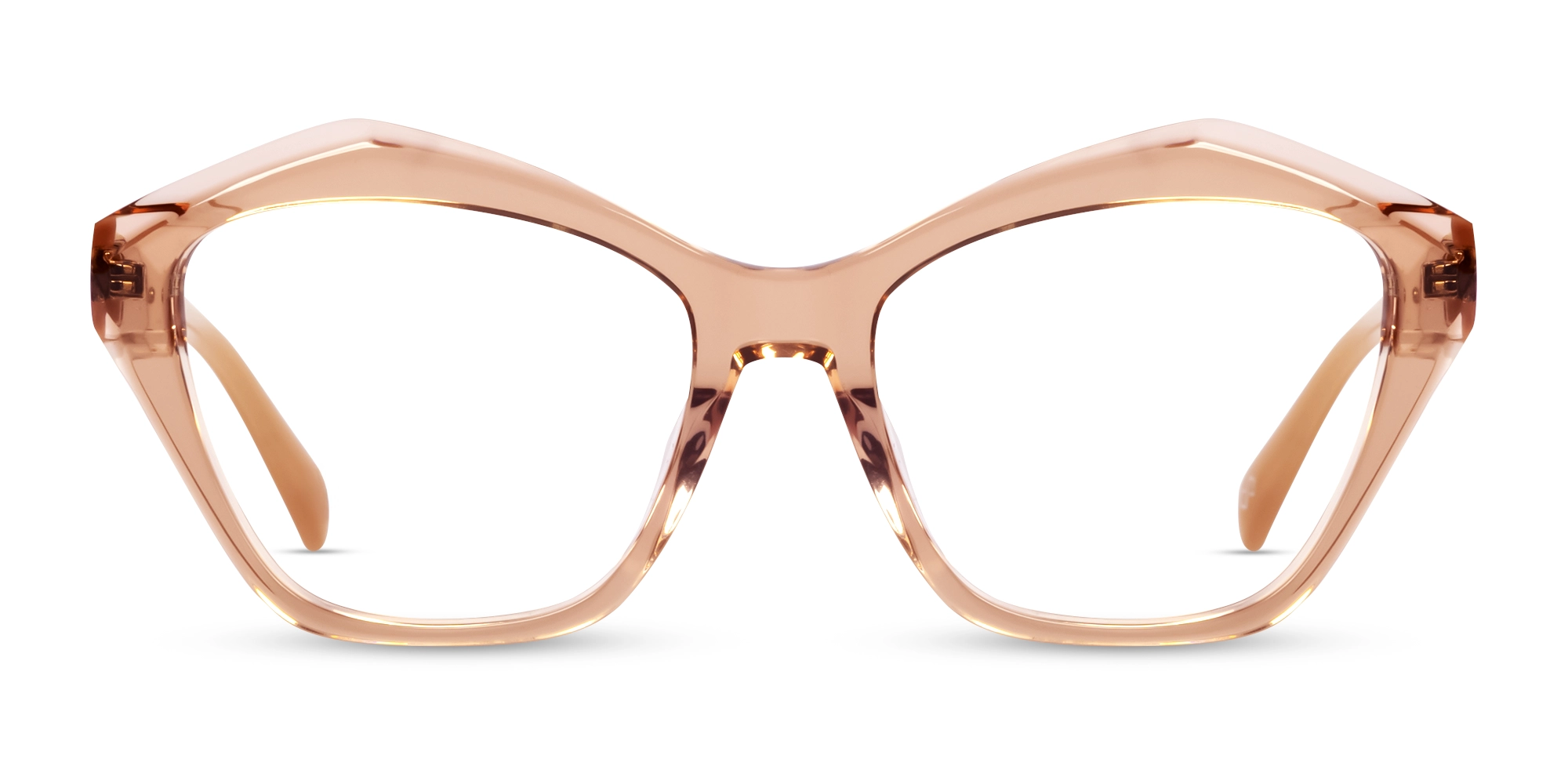 Crystal Peach Cat-eye Glasses For Women-1