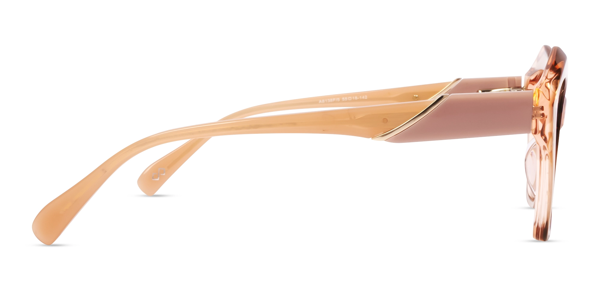 Crystal Peach Cat-eye Glasses For Women-3