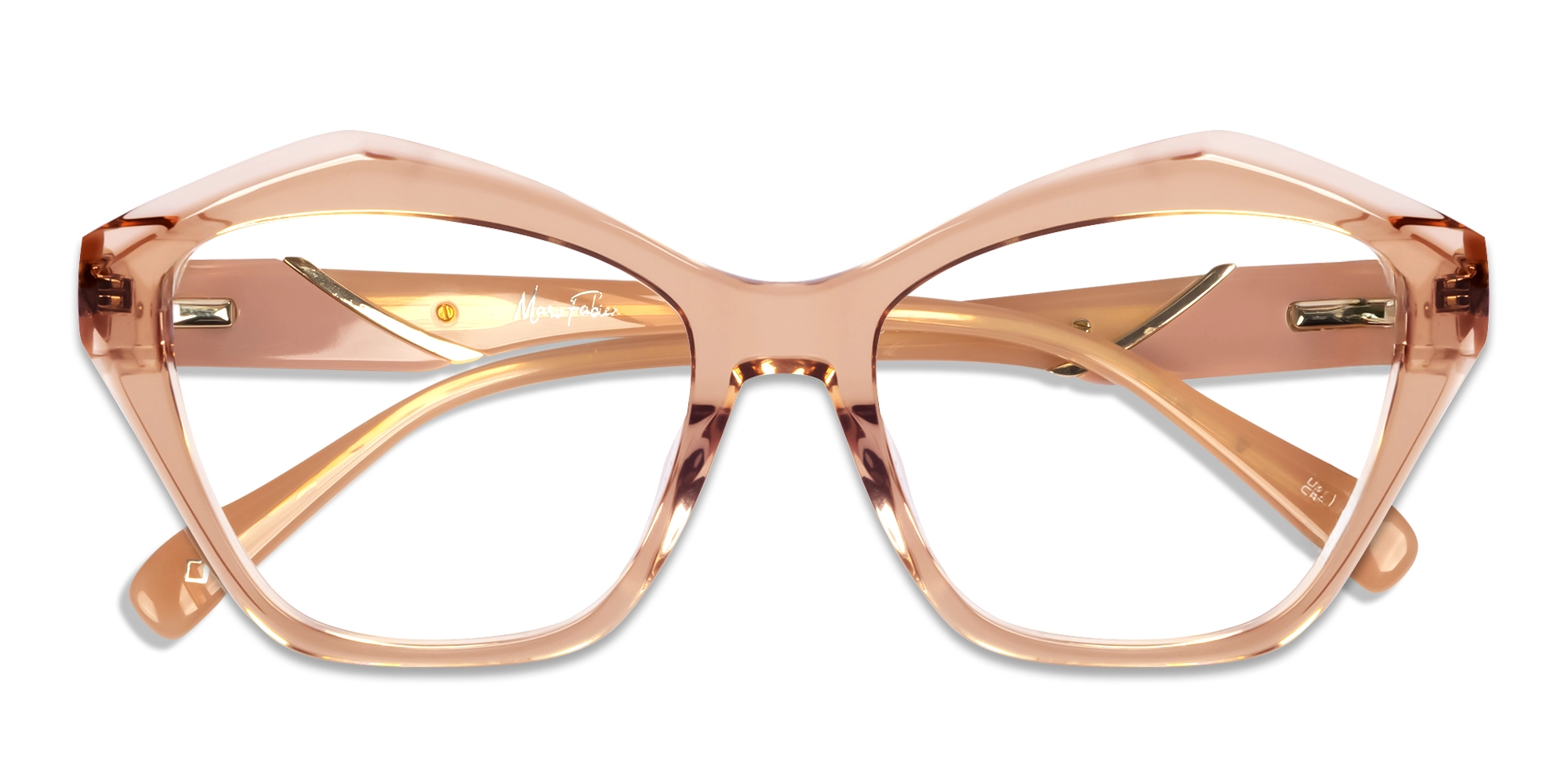 Crystal Peach Cat-eye Glasses For Women-5