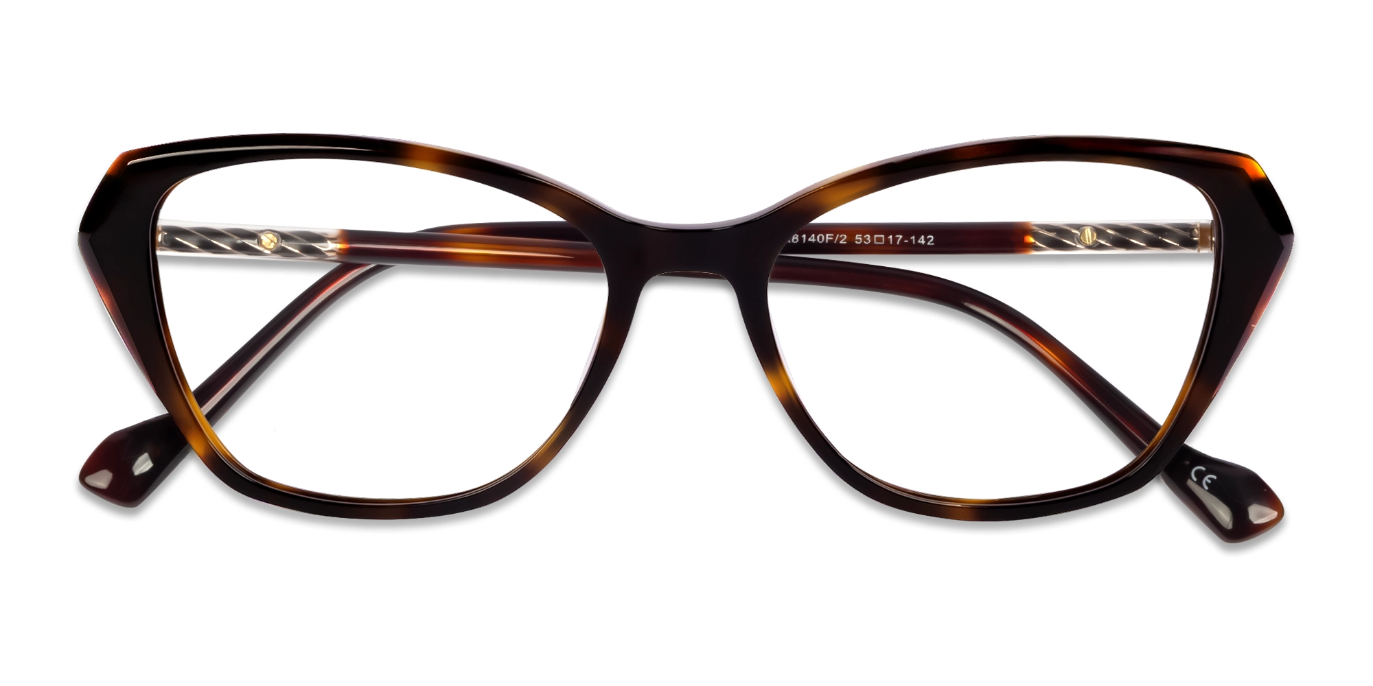 Dark Tortoise Full-Rim Glasses For Women-5