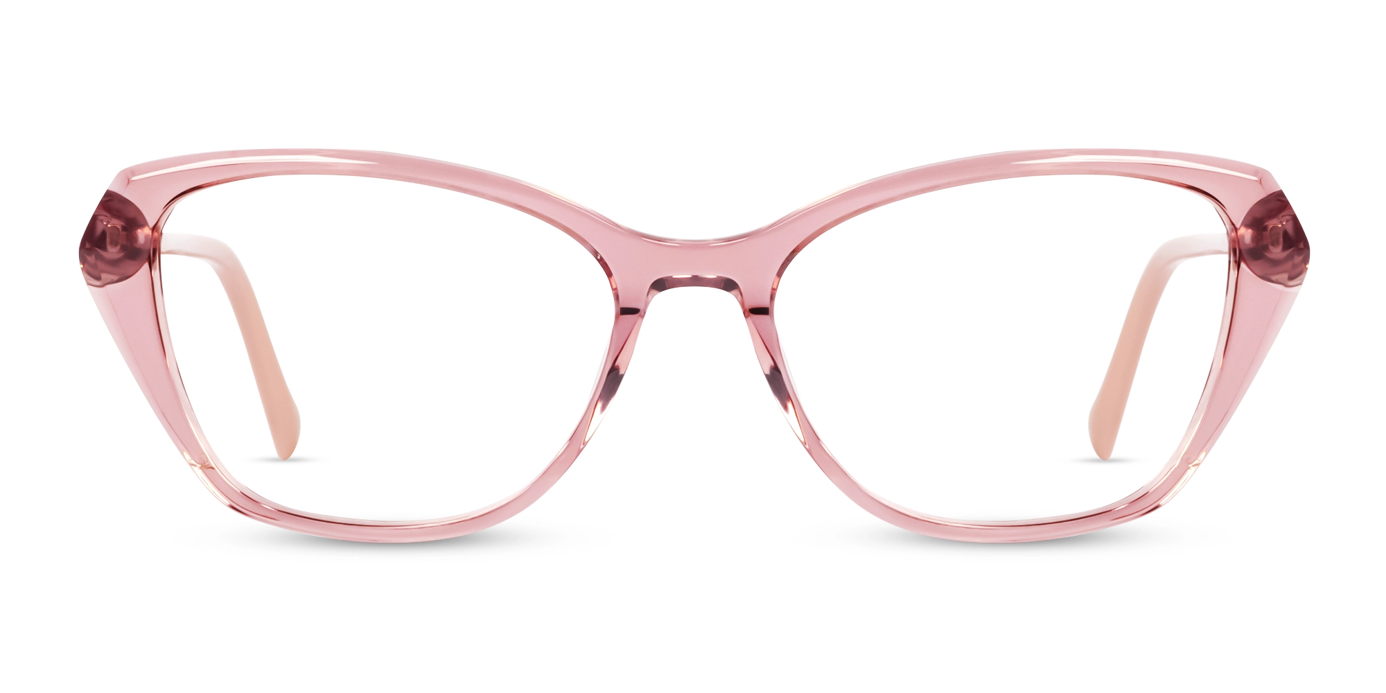 Crystal Pink Fullrim Cateye Glasses-1