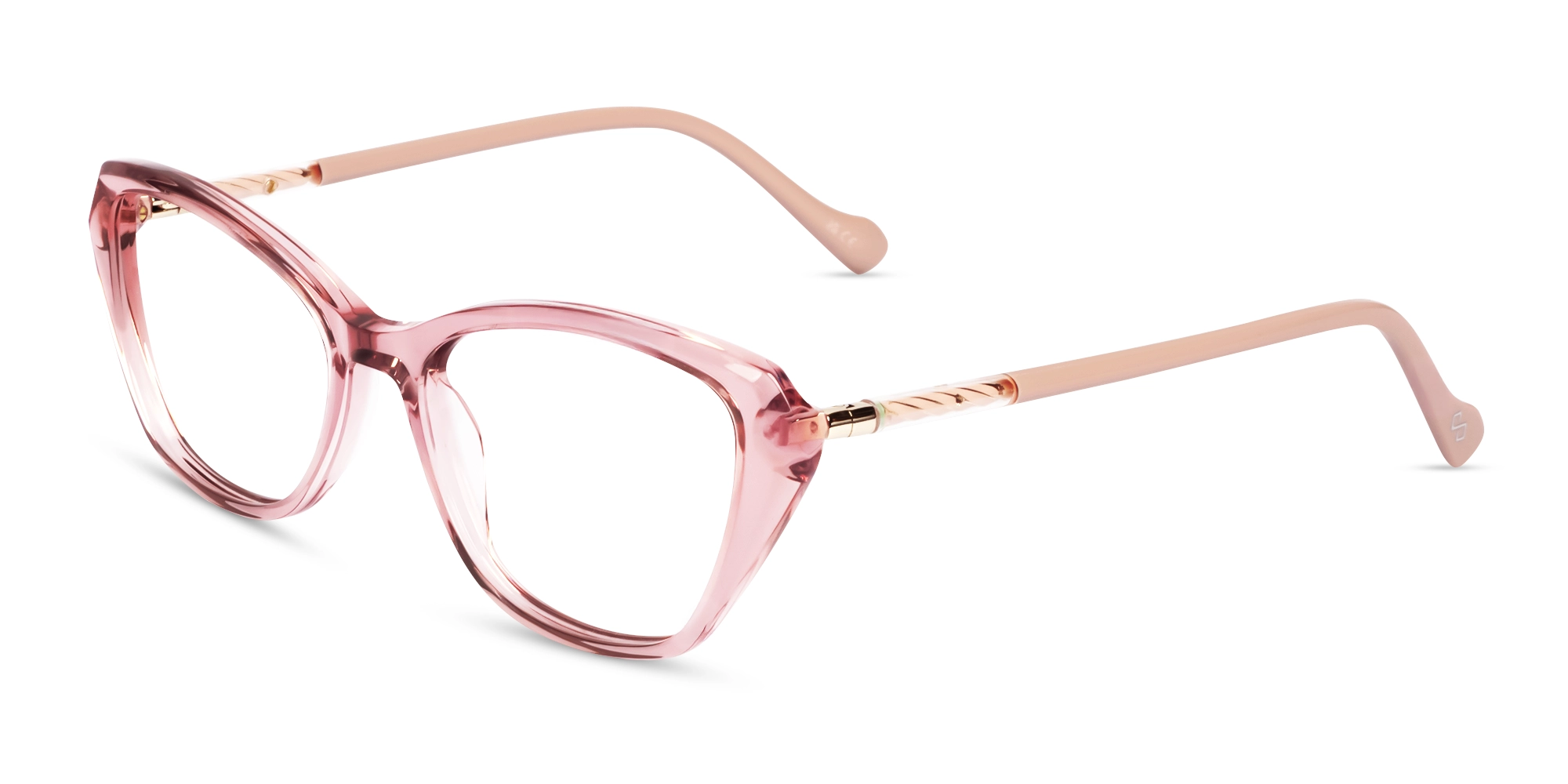 Crystal Pink Fullrim Cateye Glasses-2