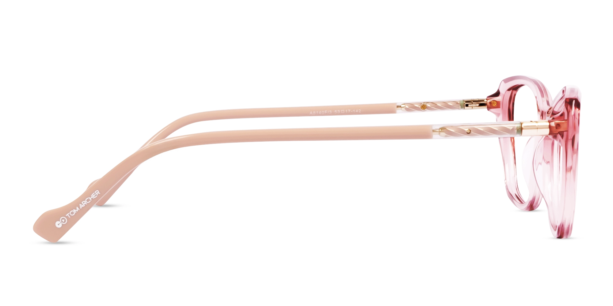 Crystal Pink Fullrim Cateye Glasses-3