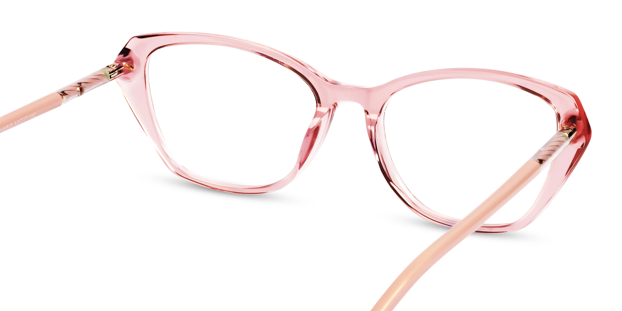 Crystal Pink Fullrim Cateye Glasses-4
