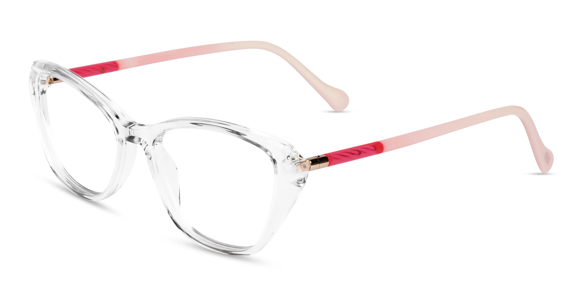 Crystal Clear Cat-eye Full-rim Glasses-2