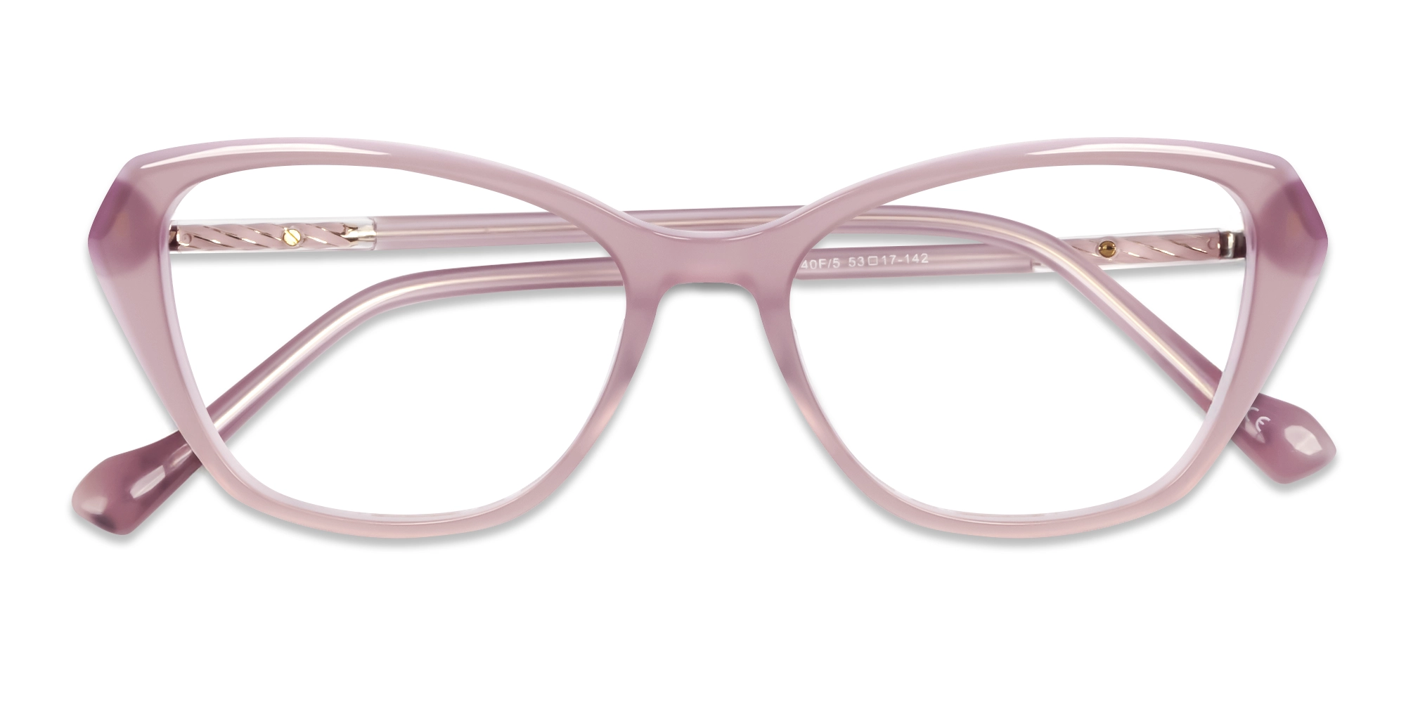 Mauve Mist Cat-eye Full-rim Glasses-5