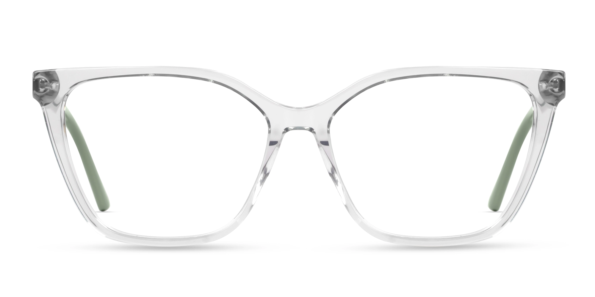 Crystal Clear Cat-eye Full-Rim Glasses For Women-1