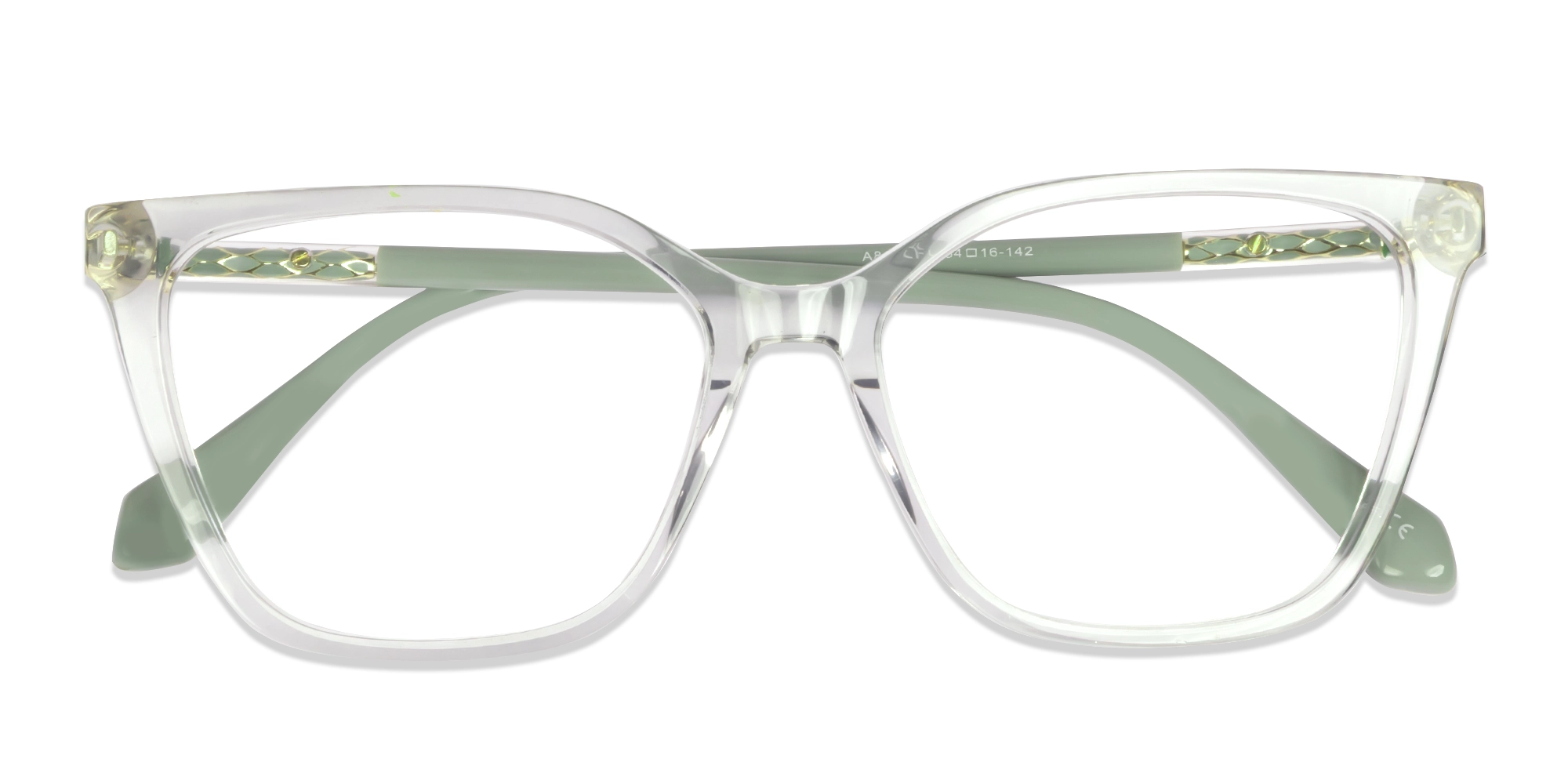 Crystal Clear Cat-eye Full-Rim Glasses For Women-5