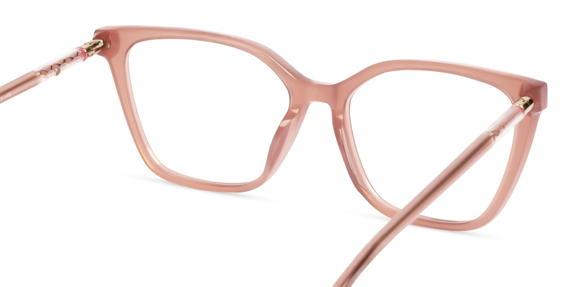 Dusty Rose Cat-eye Full-Rim Glasses For Women-4