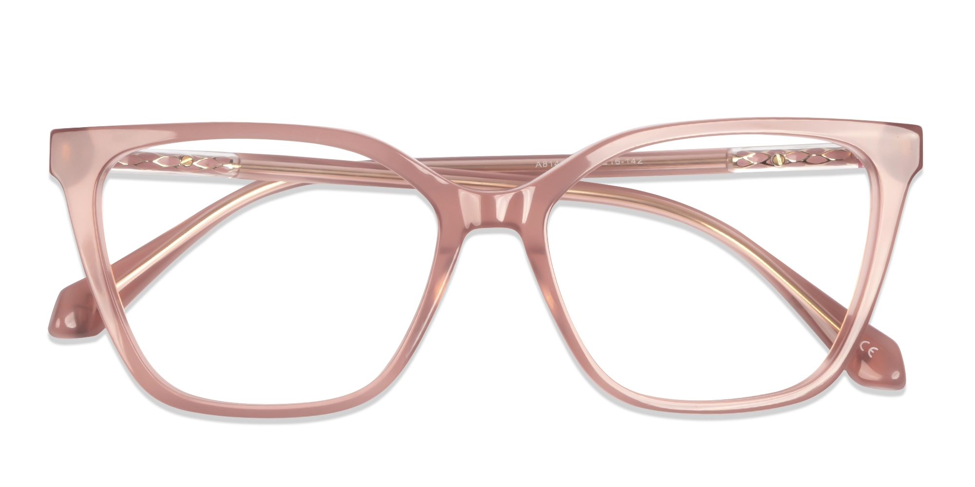Dusty Rose Cat-eye Full-Rim Glasses For Women-5