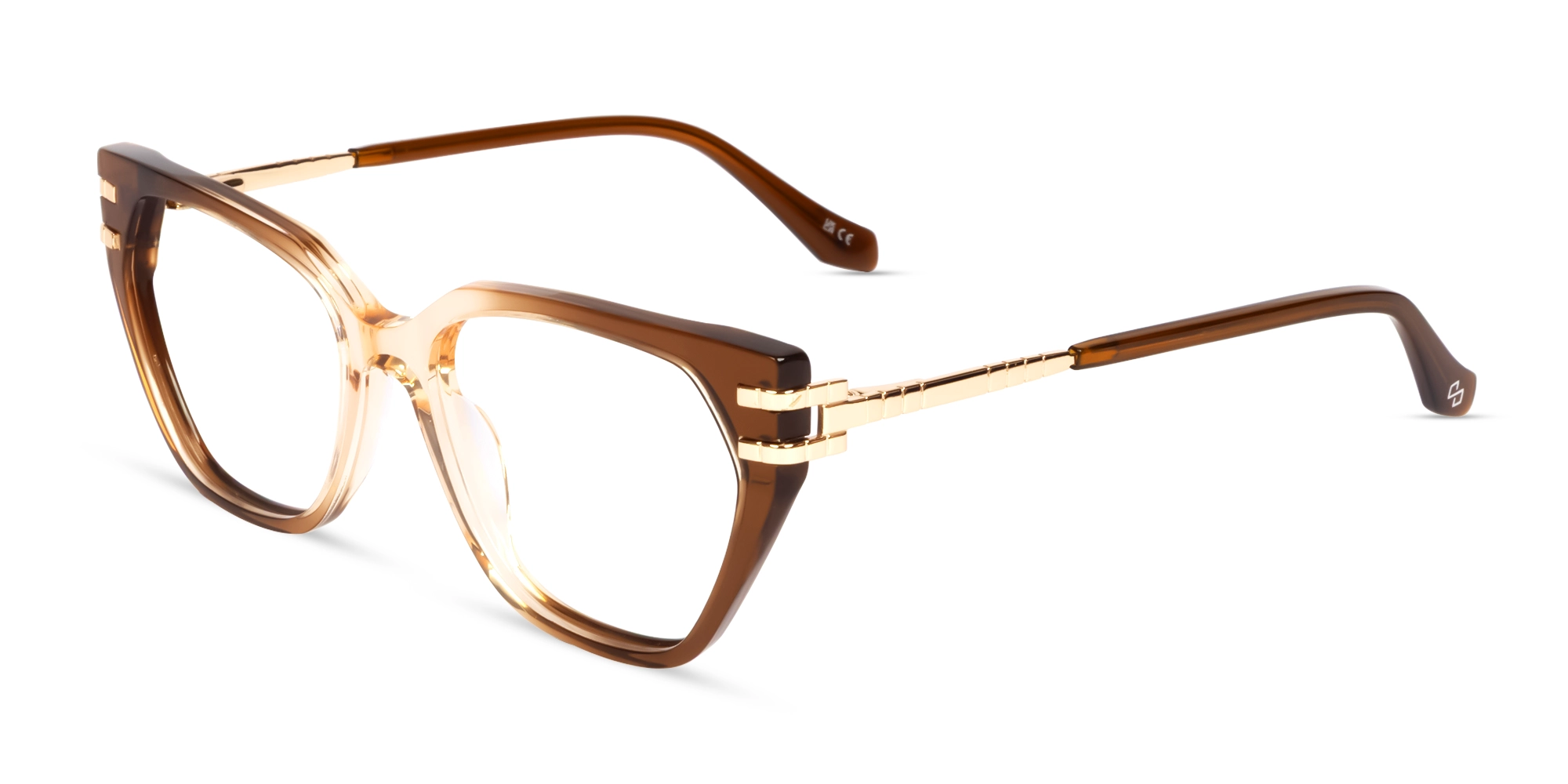 Crystal Mocha Mousse Cat-eye Fullrim Glasses Crystal Mocha Mousse Cat-eye Fullrim Glasses