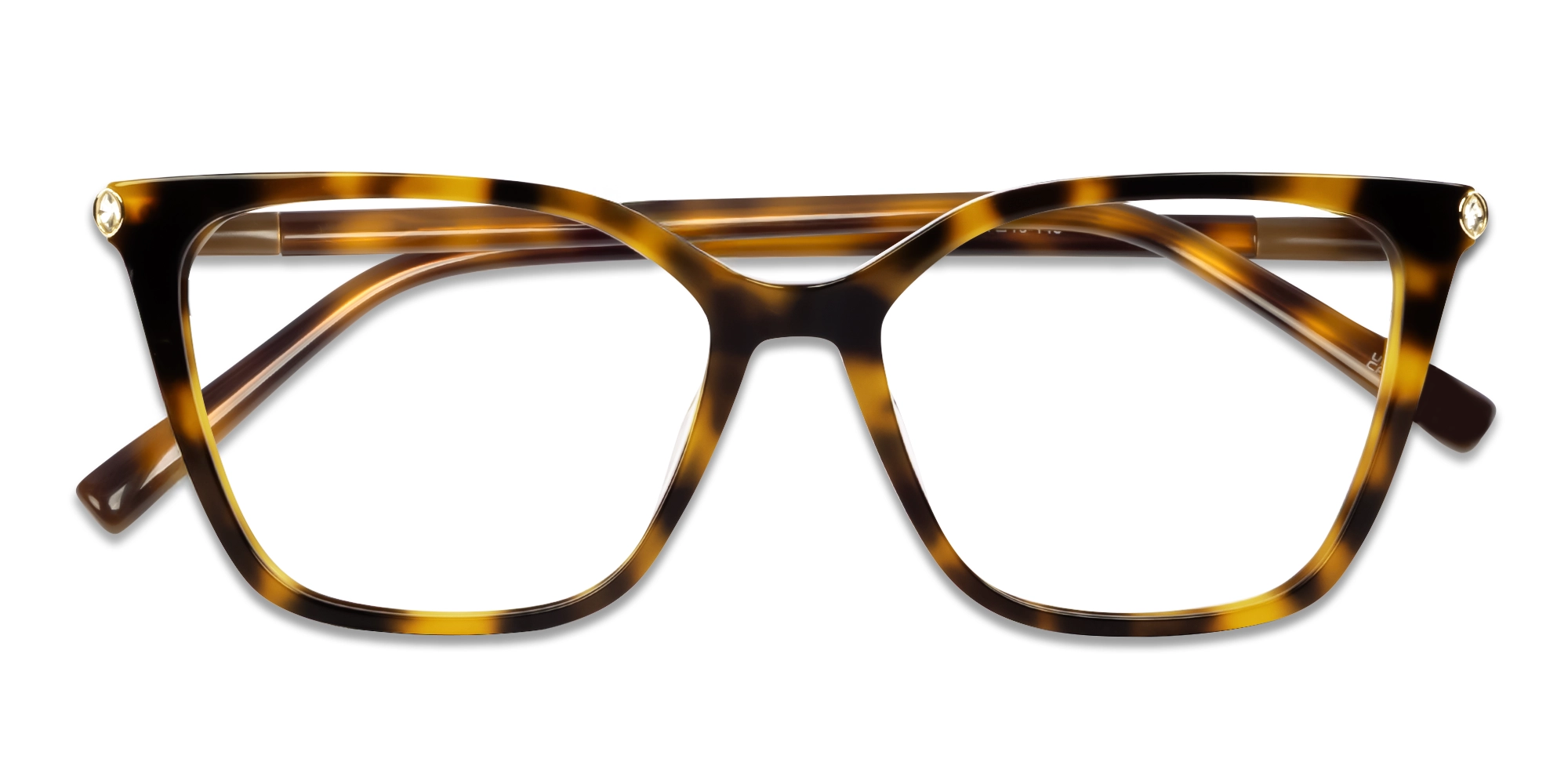 Honey Tortoise Cat-eye Acetate Glasses-5