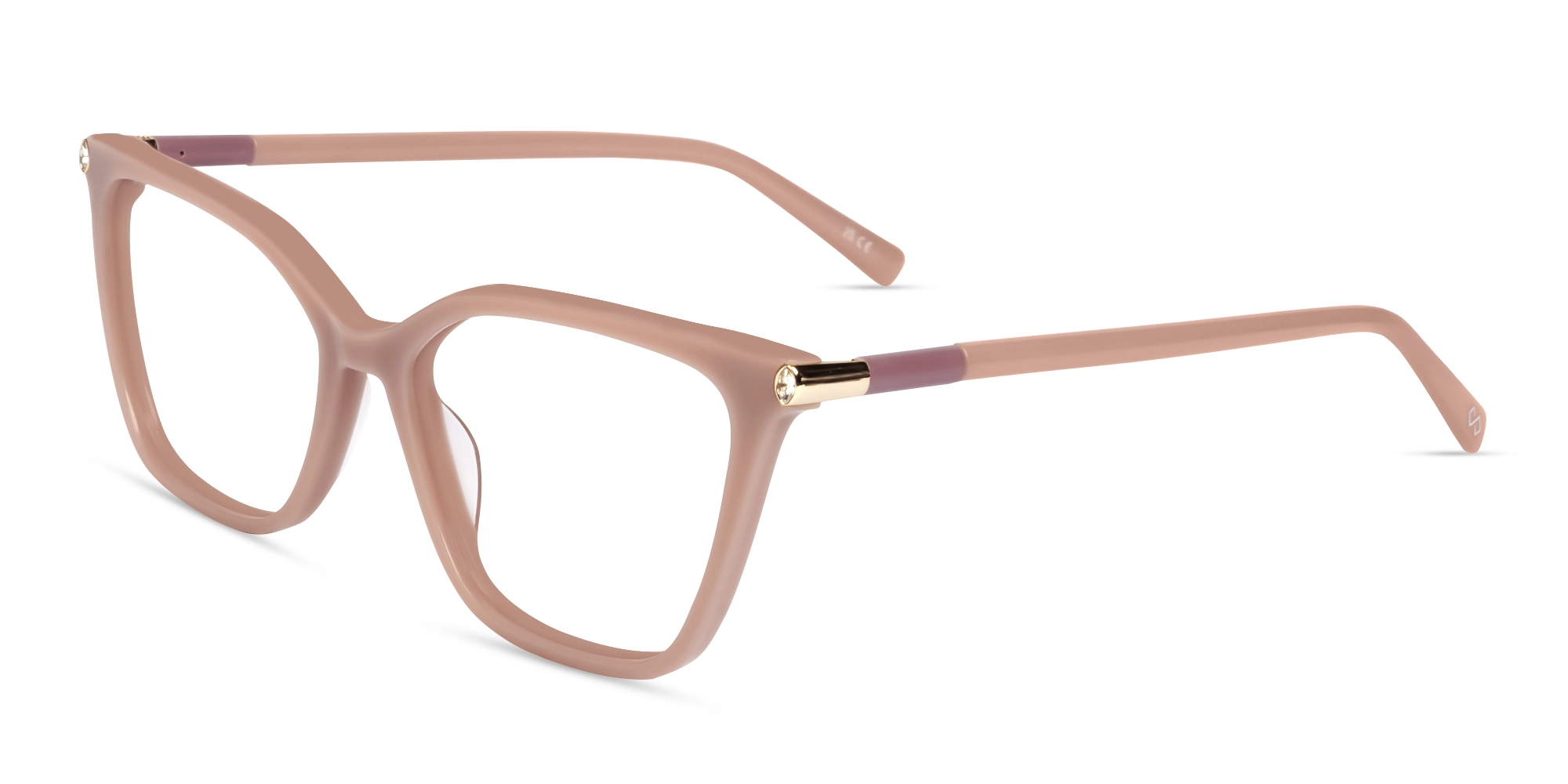 Blushing Peach Cat-eye Acetate Glasses-2