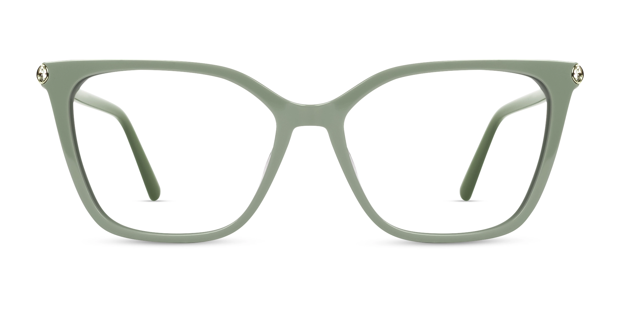Acetate Mint Green Cateye Fullrim Glasses-1