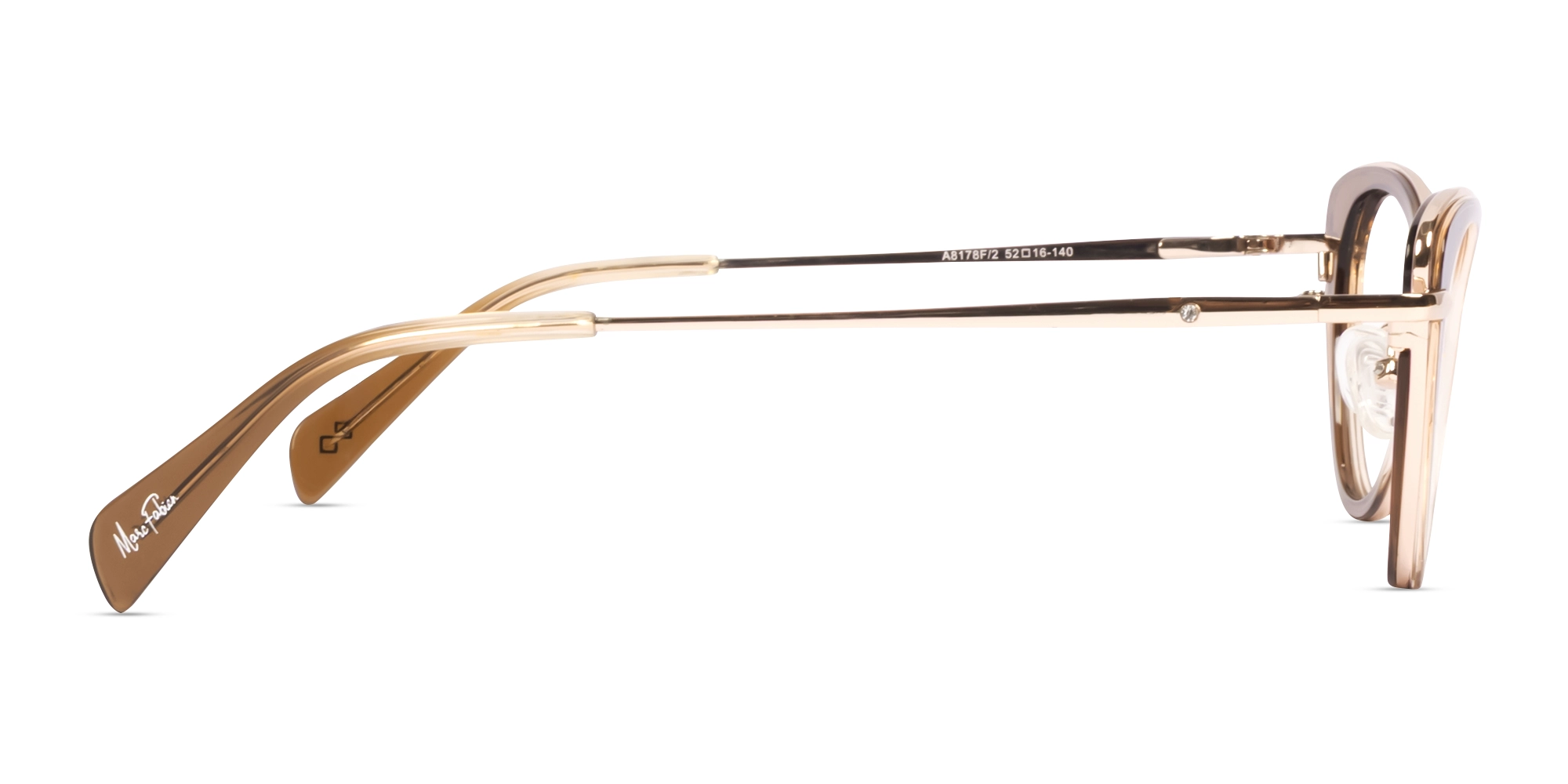 Crystal Brown Ombre Cateye Fullrim Glasses-4