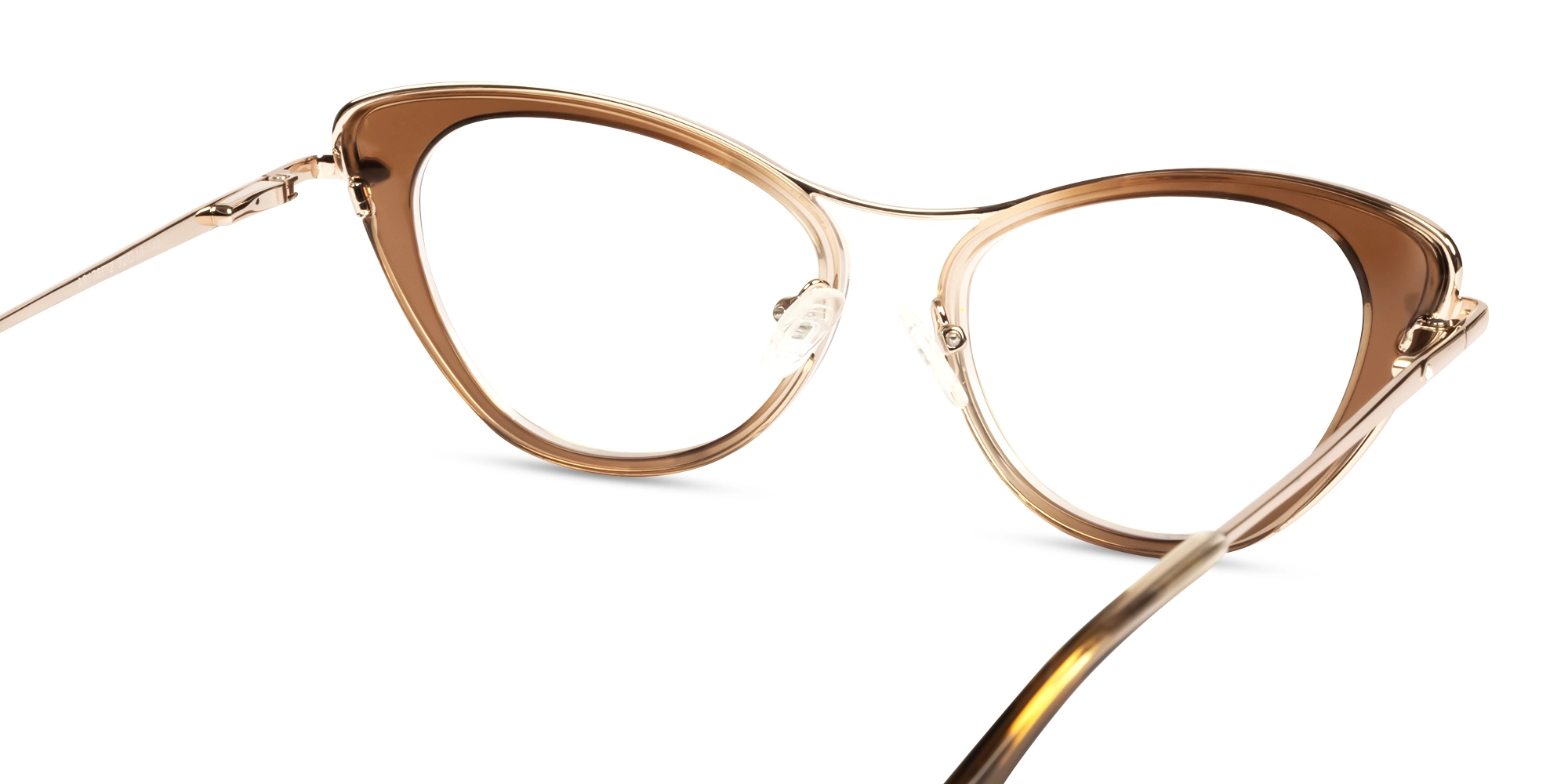 Crystal Brown Ombre Cateye Fullrim Glasses-5