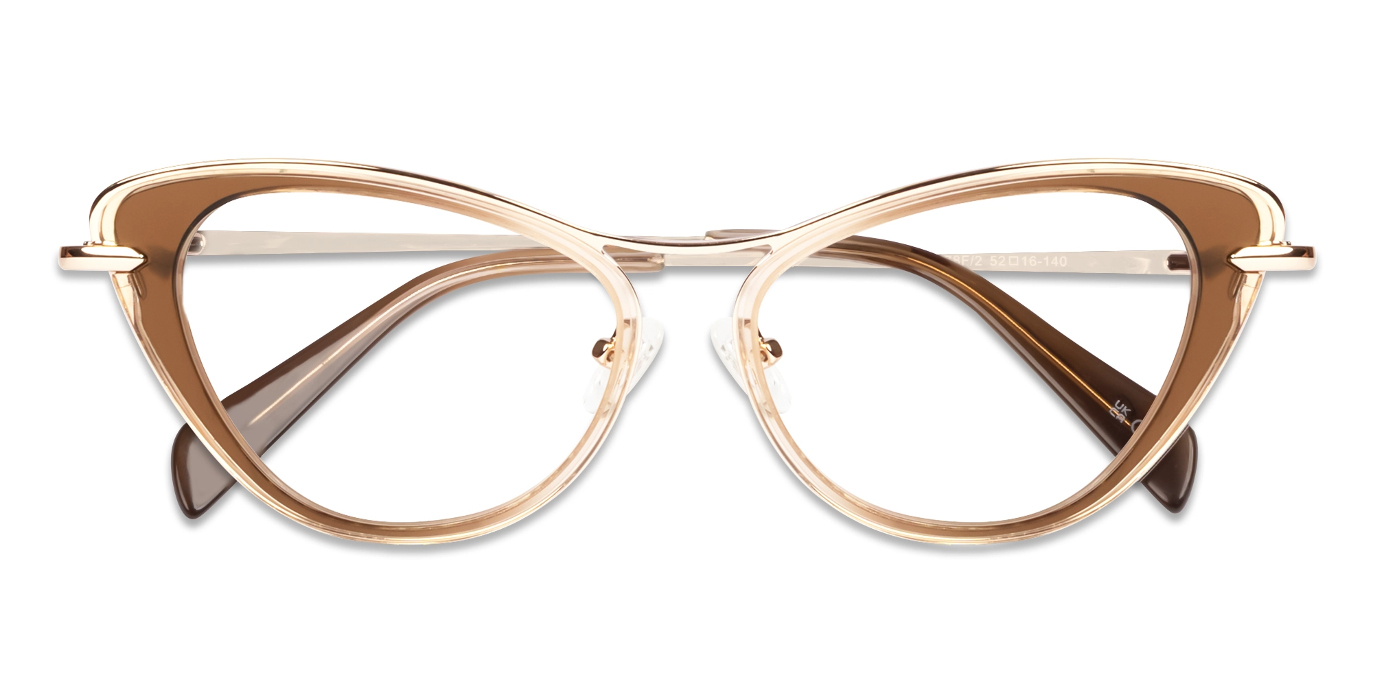 Crystal Brown Ombre Cateye Fullrim Glasses-6