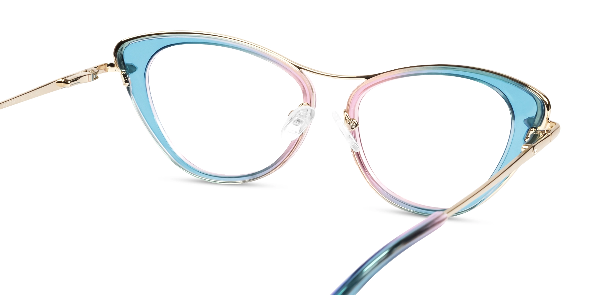 Crystal Powder Blue & Rose Cateye Glasses-5